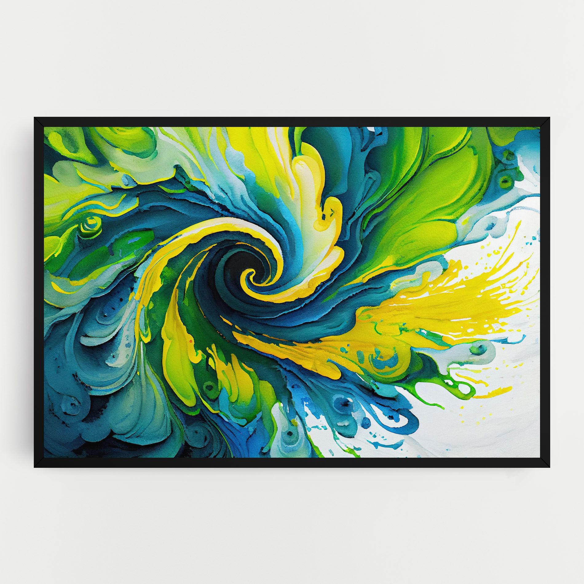 Yellow Green Spiral mockup 0