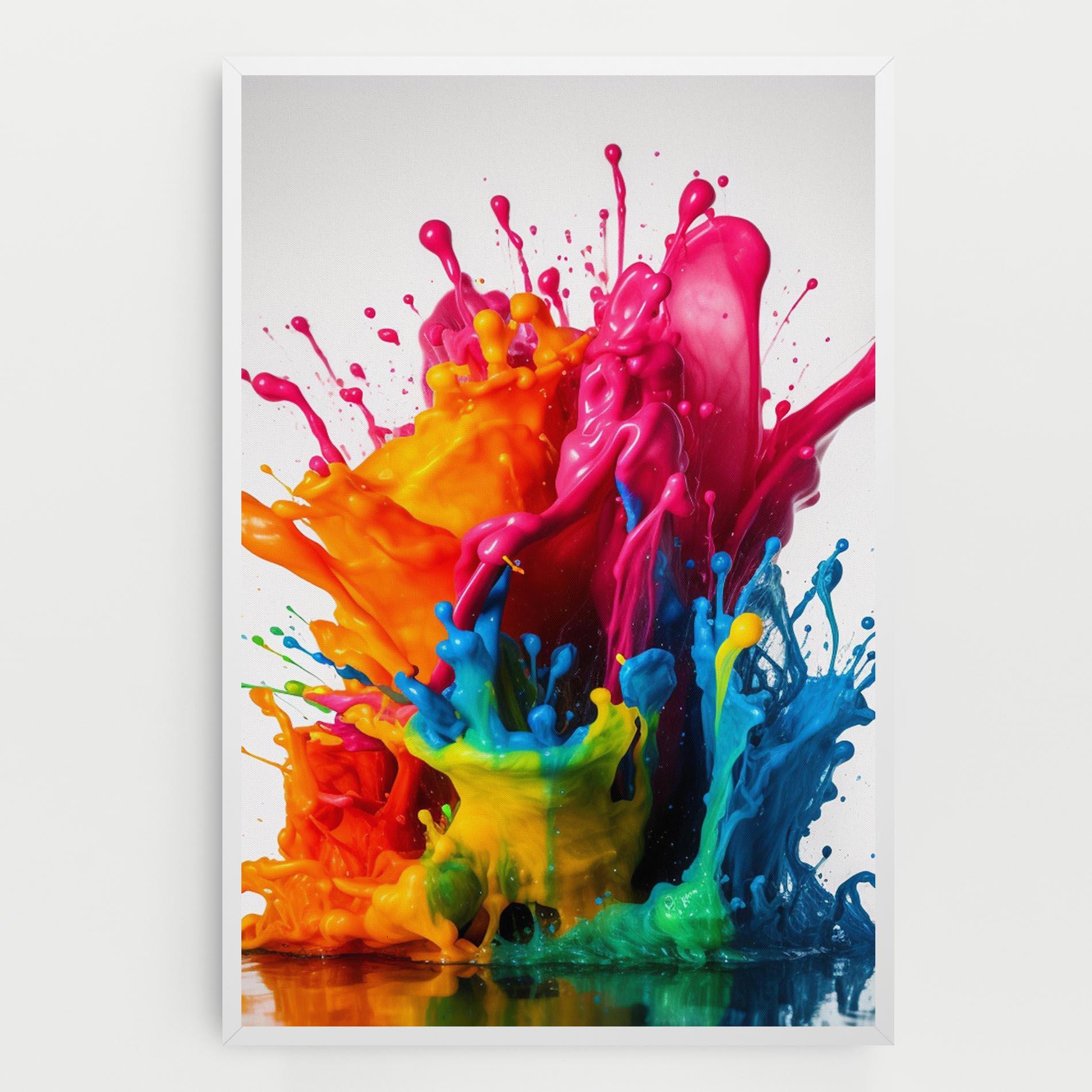 Картина на платно Colorful Explosion Paint mockup 0