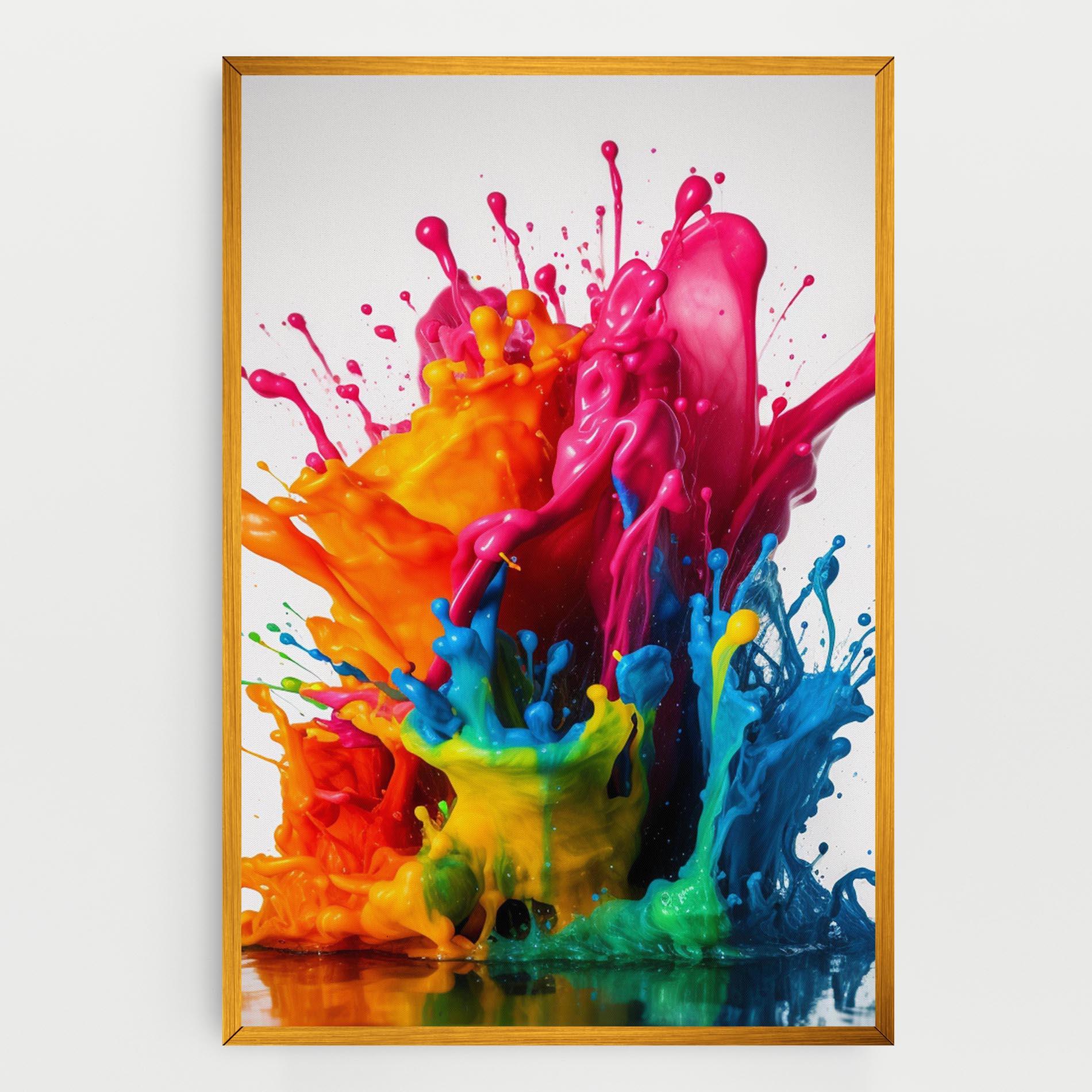 Картина на платно Colorful Explosion Paint mockup 0