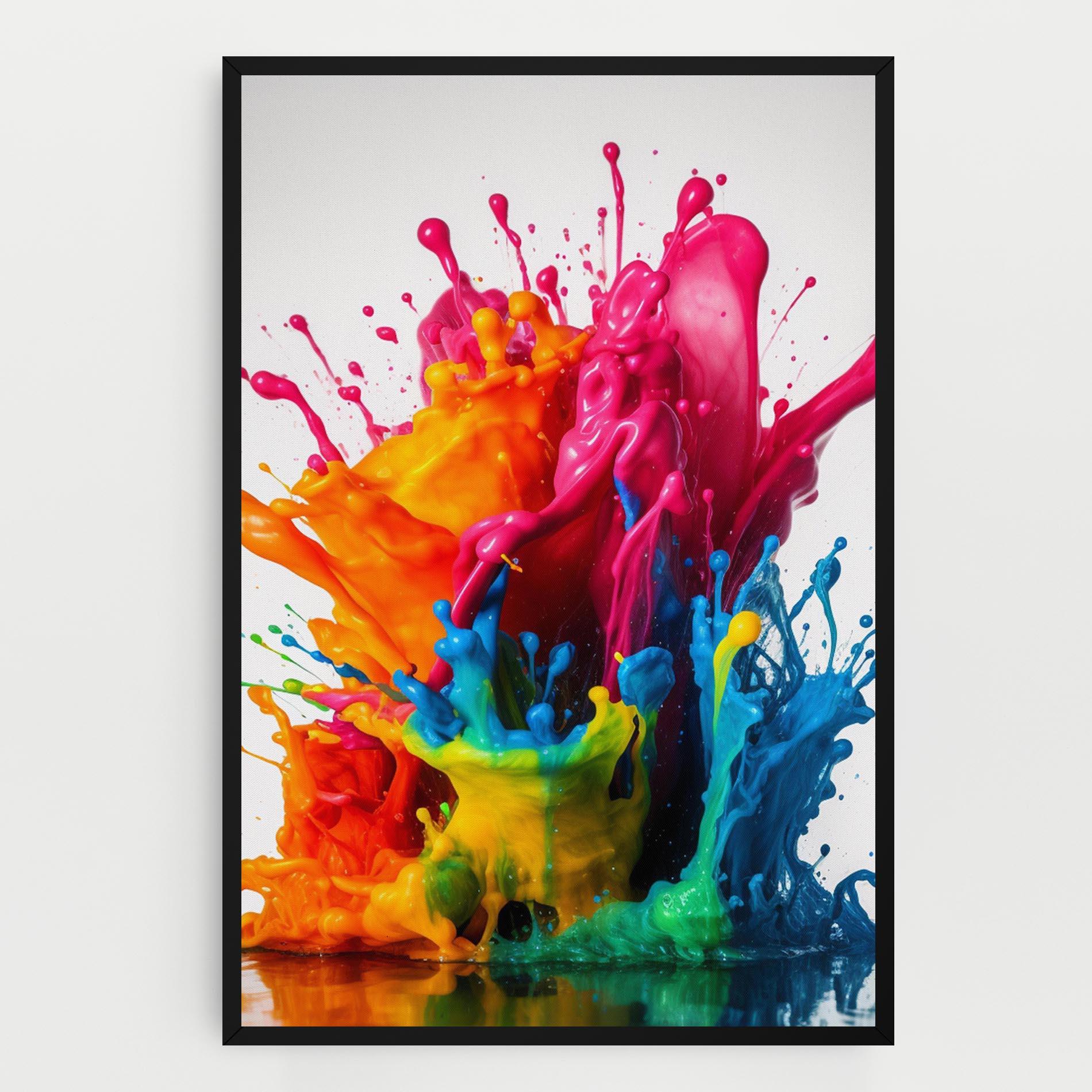 Картина на платно Colorful Explosion Paint mockup 0
