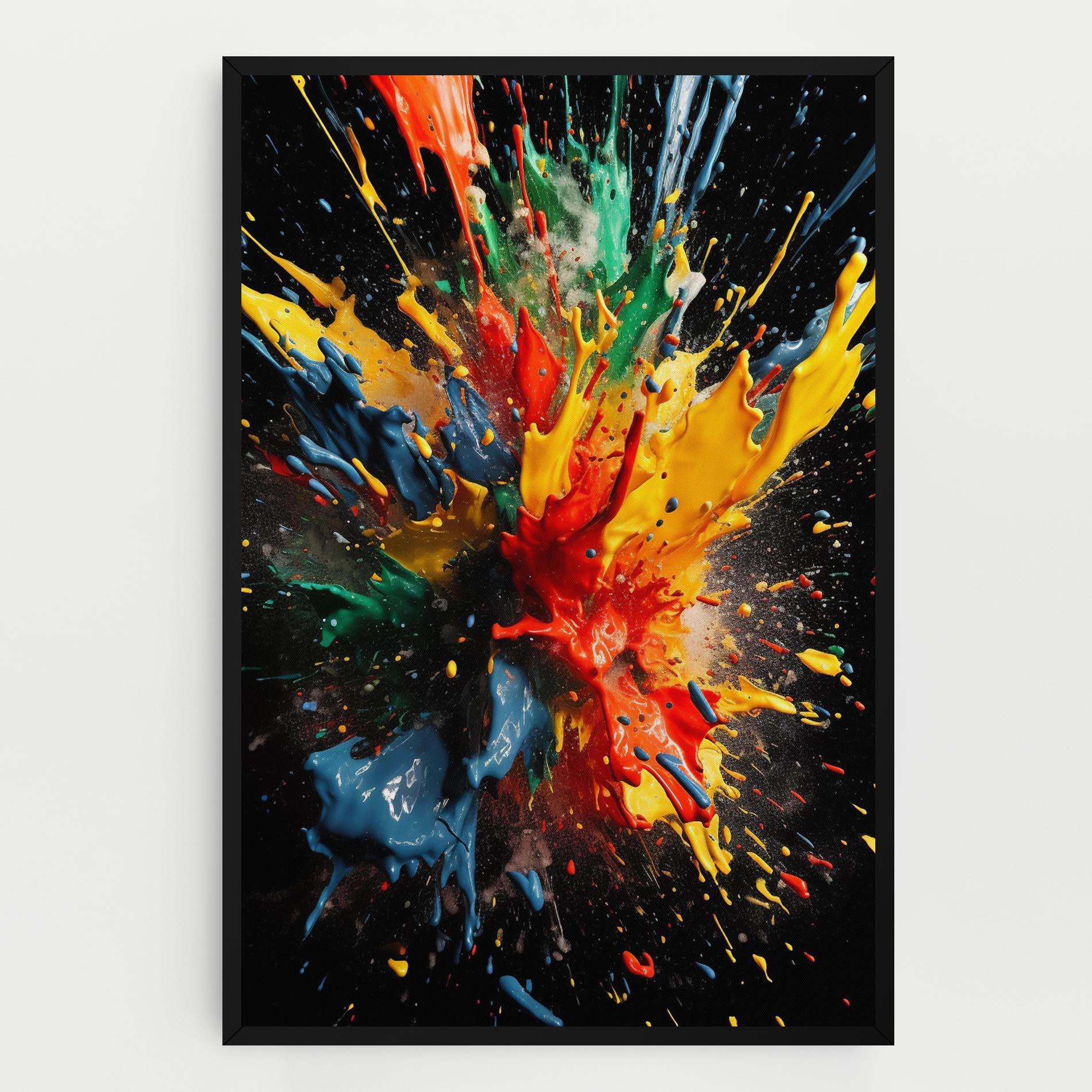 Картина на платно Floating Color Splash mockup 0