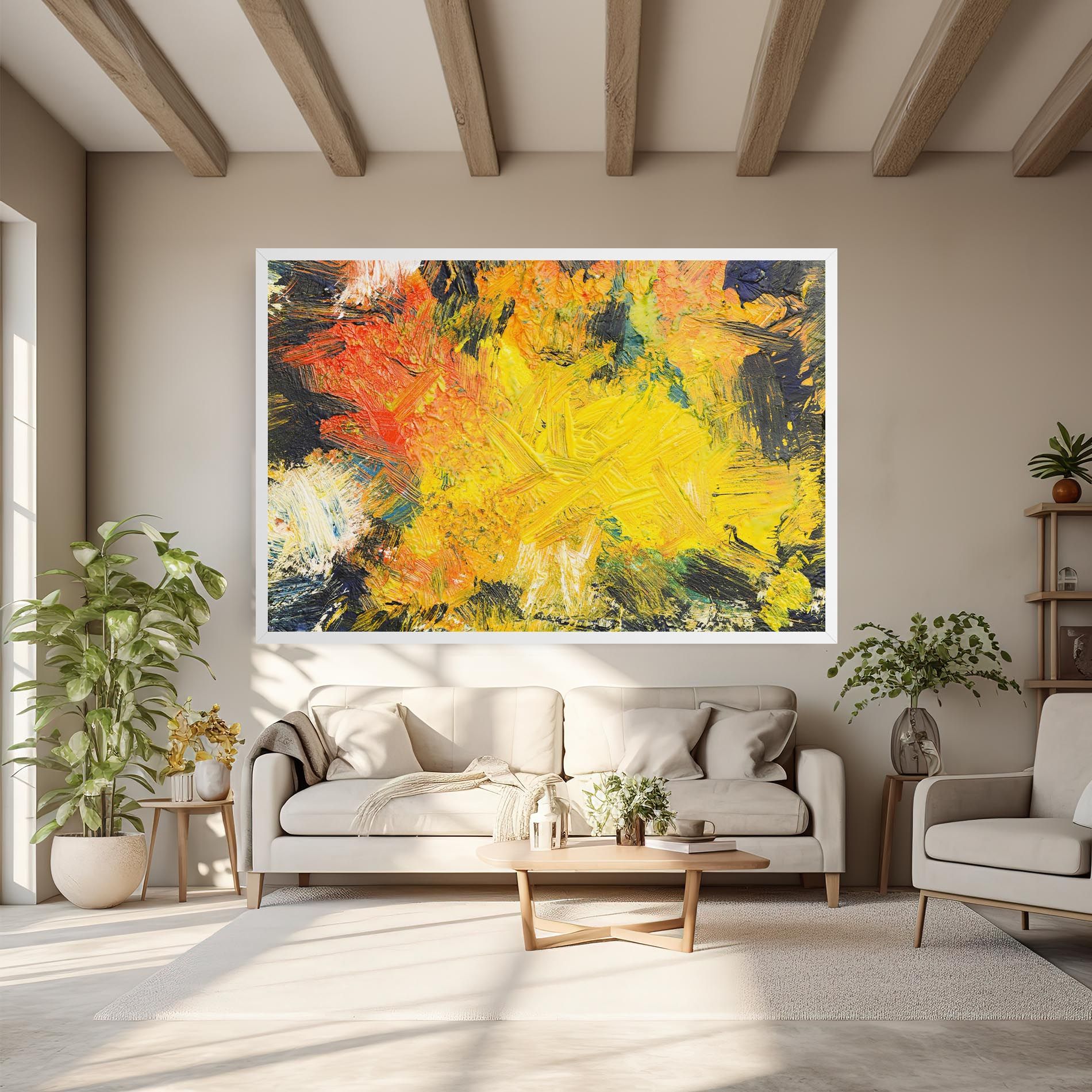 Artistic Yellow Painting mockup 6