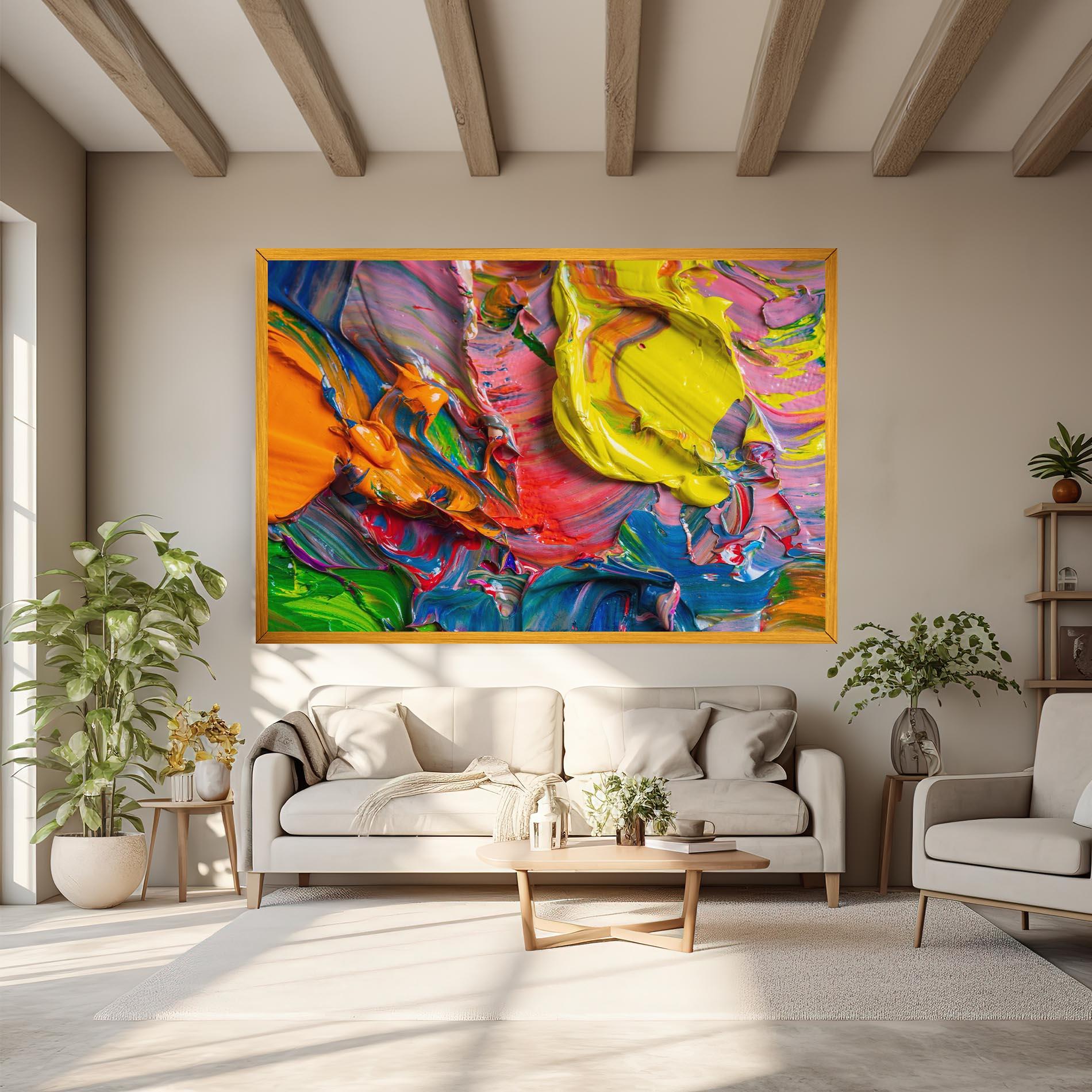 Картина на платно Bright Oil Colors mockup 6