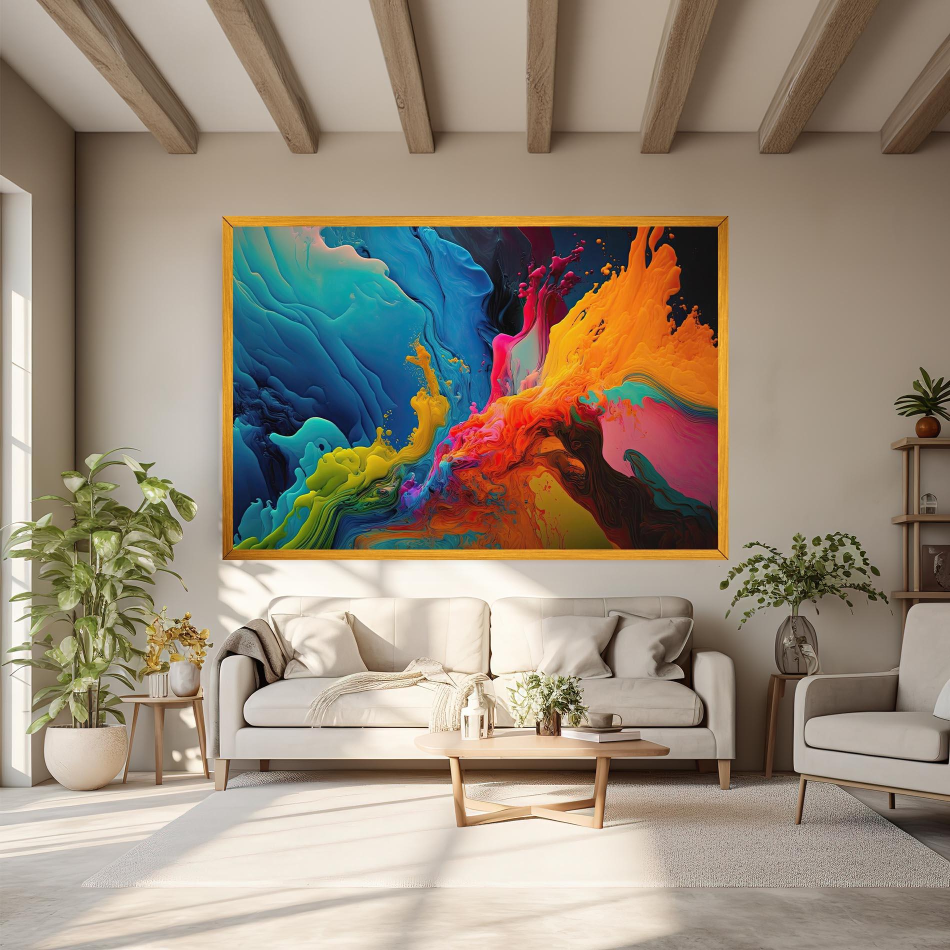 Картина на платно Color Floating mockup 6