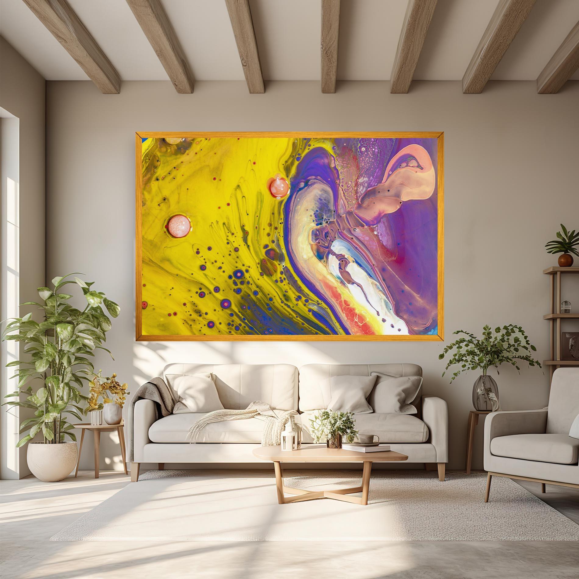 Картина на платно Colorful Liquid Marble mockup 6