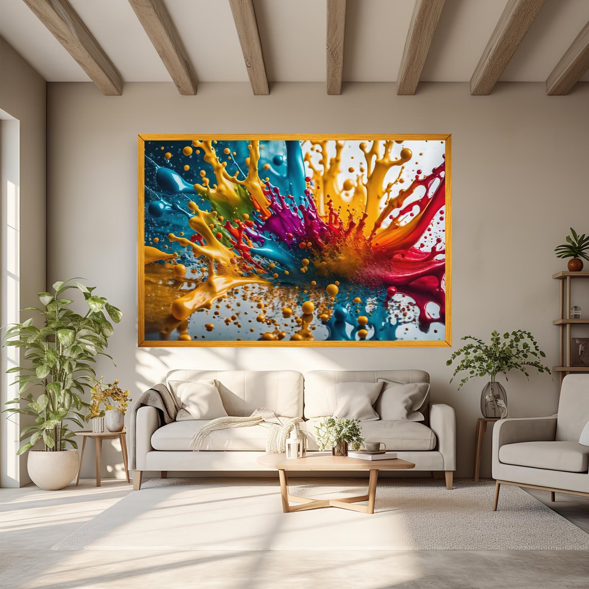 Картина на платно Colorful Water Splash mockup 6