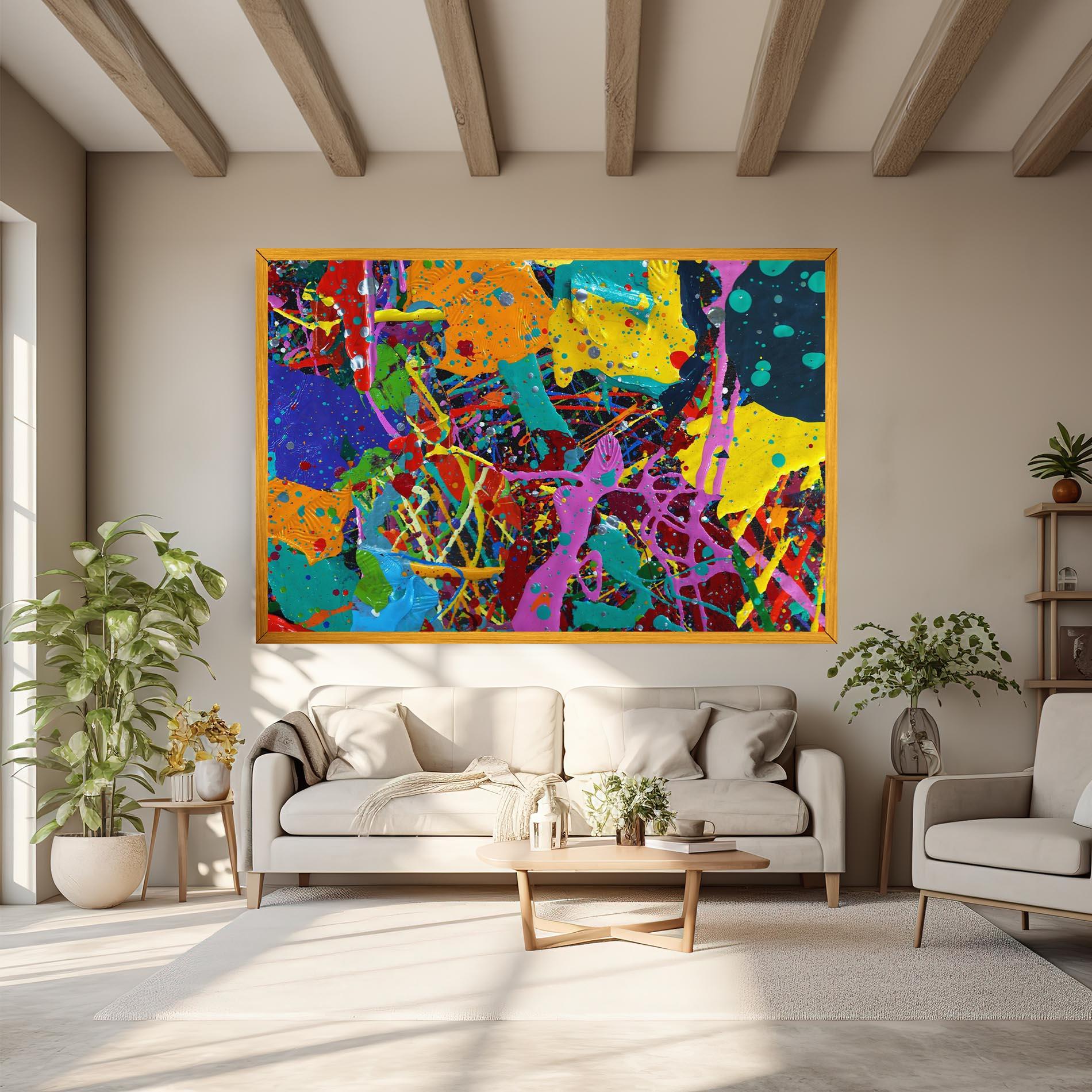 Картина на платно Dark Panorama mockup 6