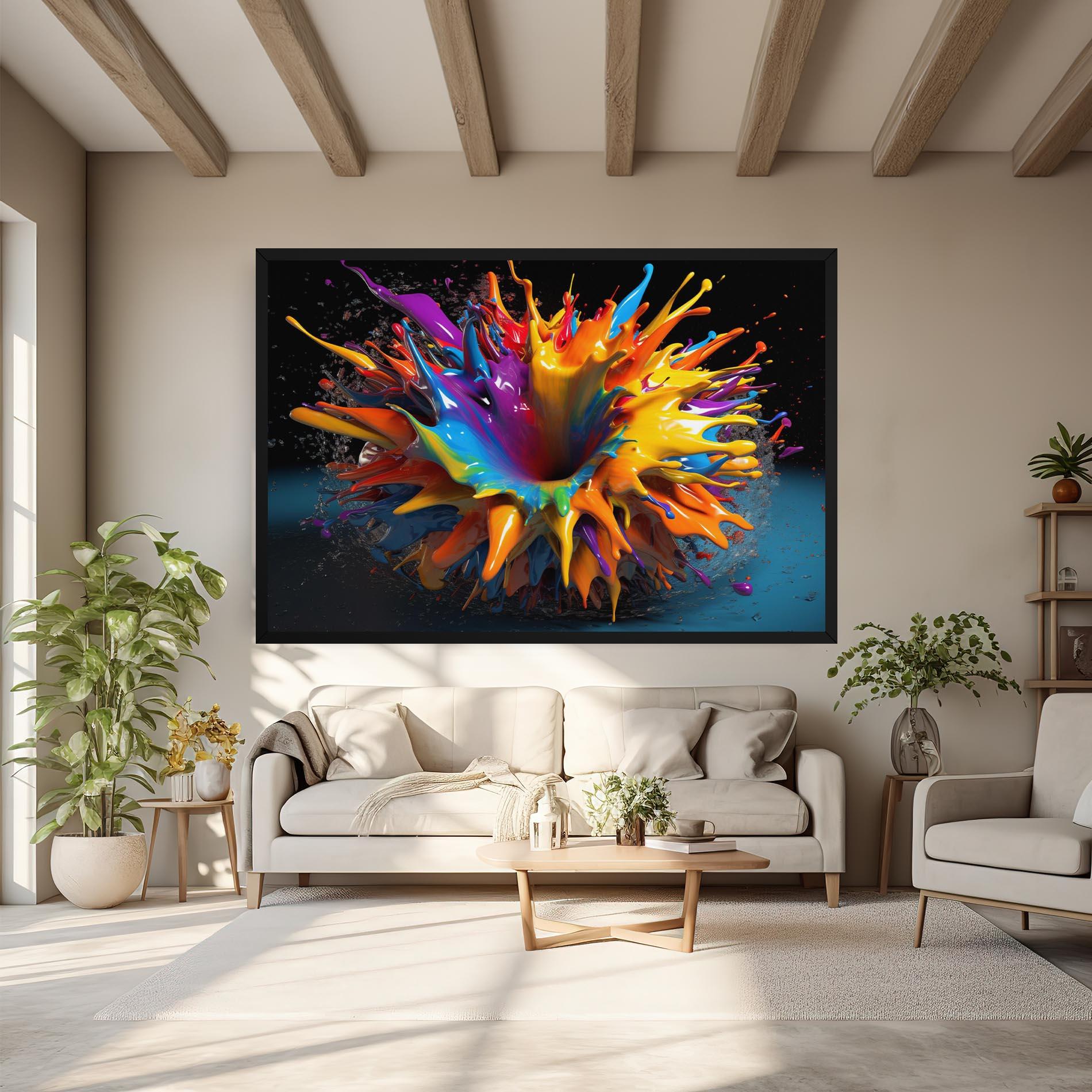 Картина на платно 3d Color Splash mockup 6
