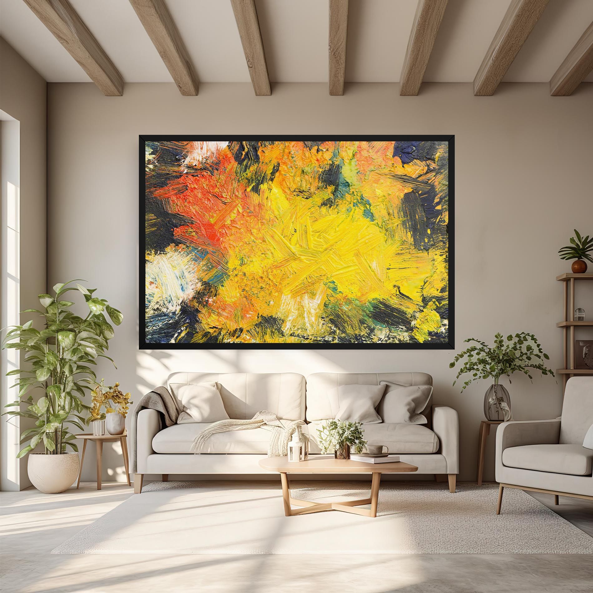 Artistic Yellow Painting mockup 6