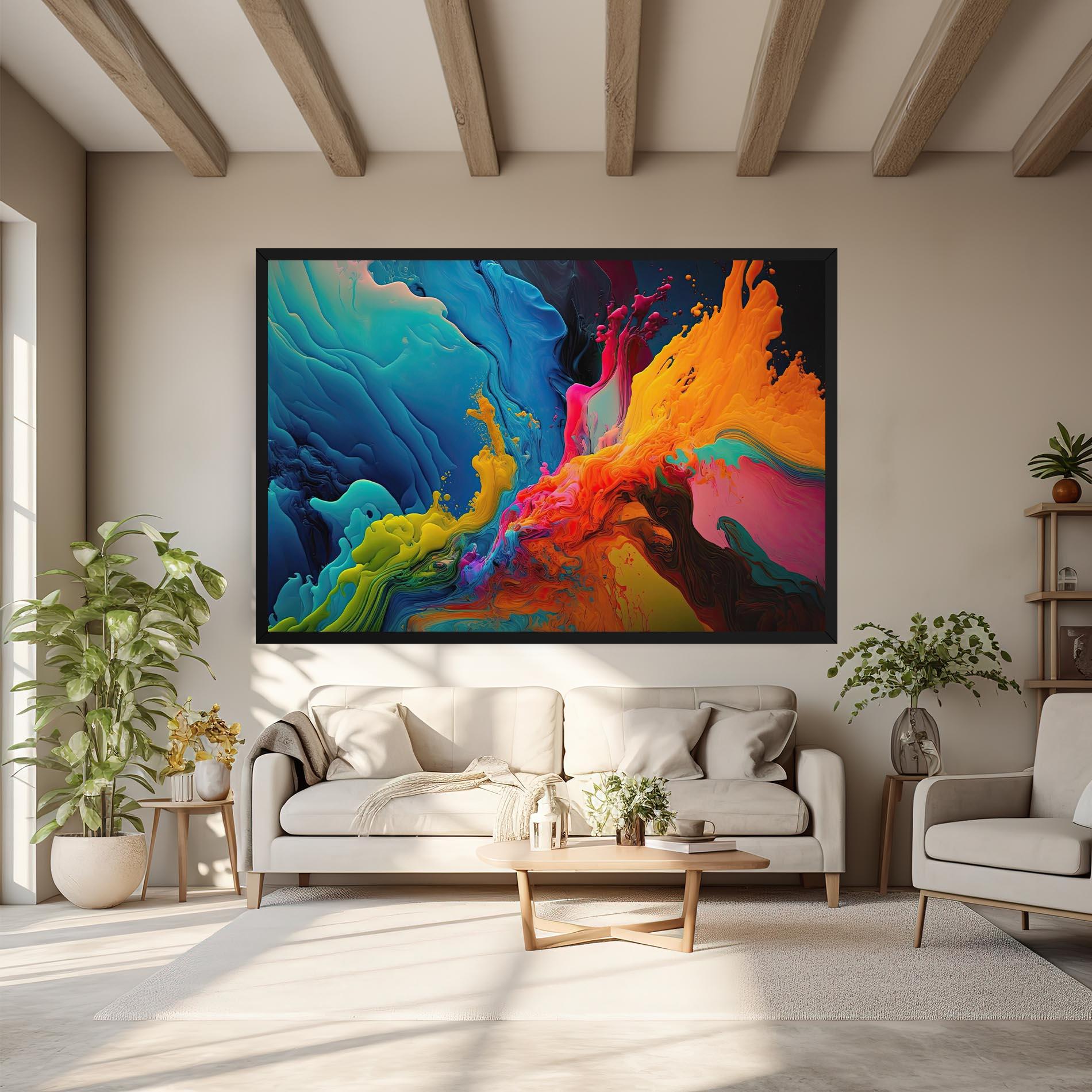 Картина на платно Color Floating mockup 6