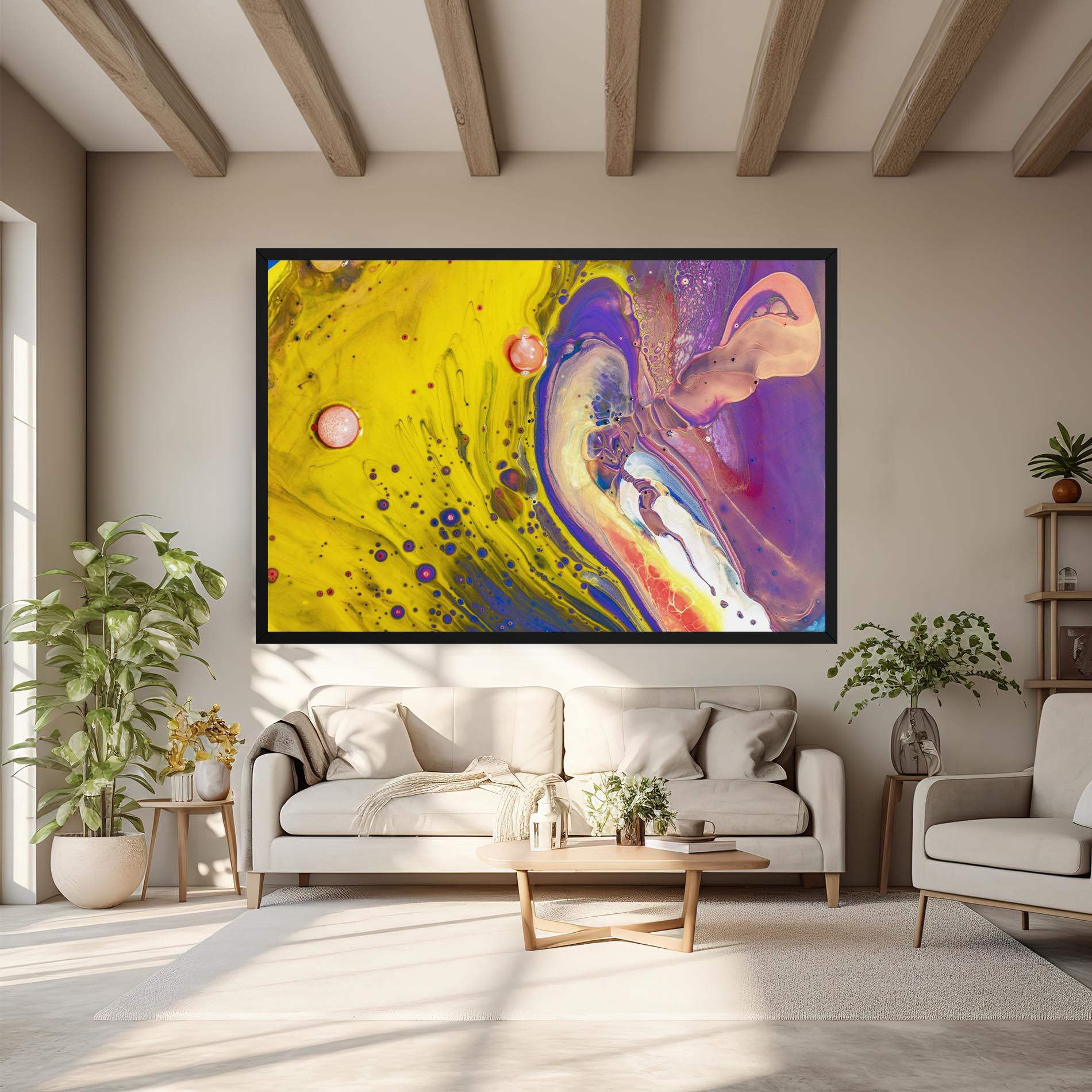 Картина на платно Colorful Liquid Marble mockup 6