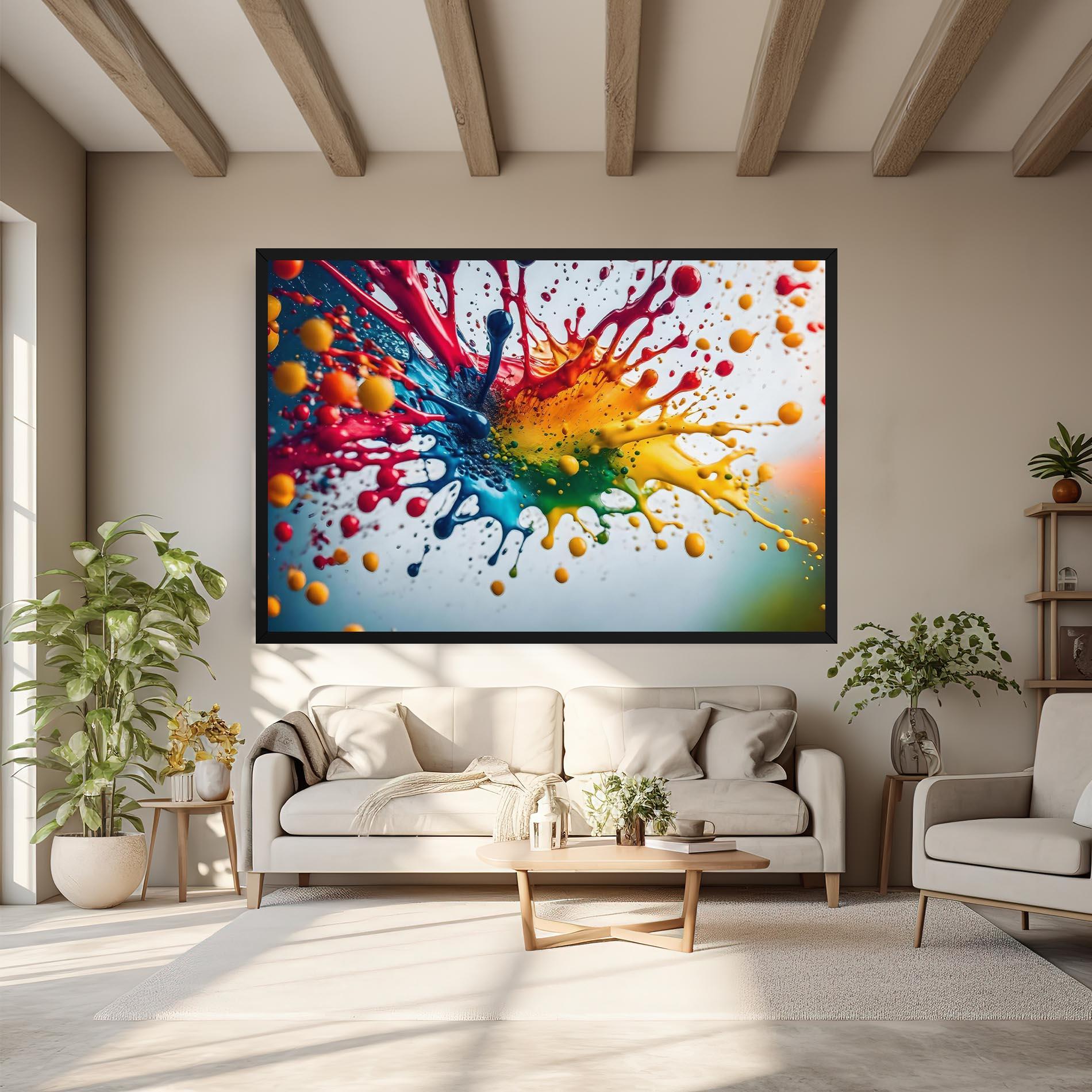 Картина на платно Colorful Splash Rainbow mockup 6