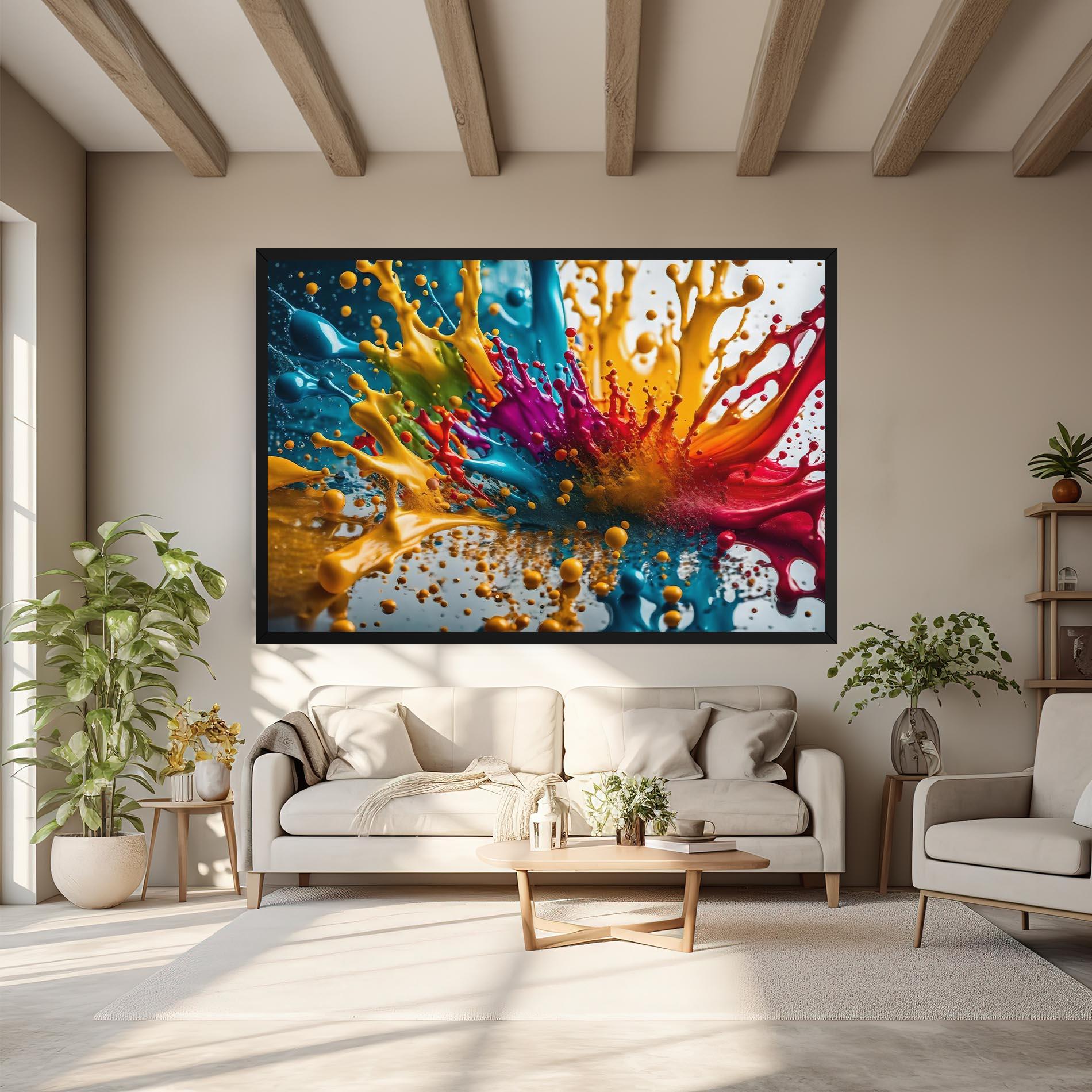 Картина на платно Colorful Water Splash mockup 6