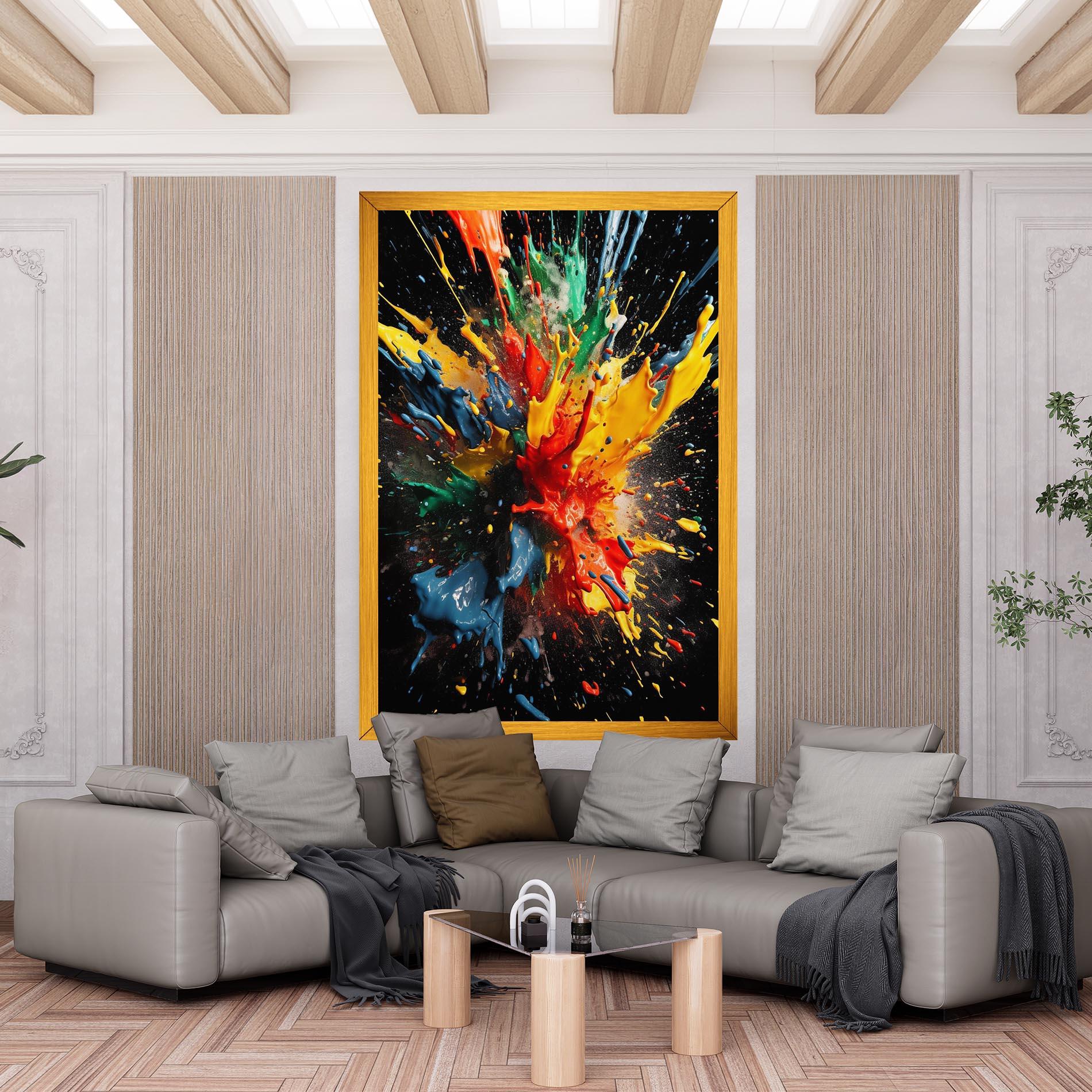 Картина на платно Floating Color Splash mockup 6