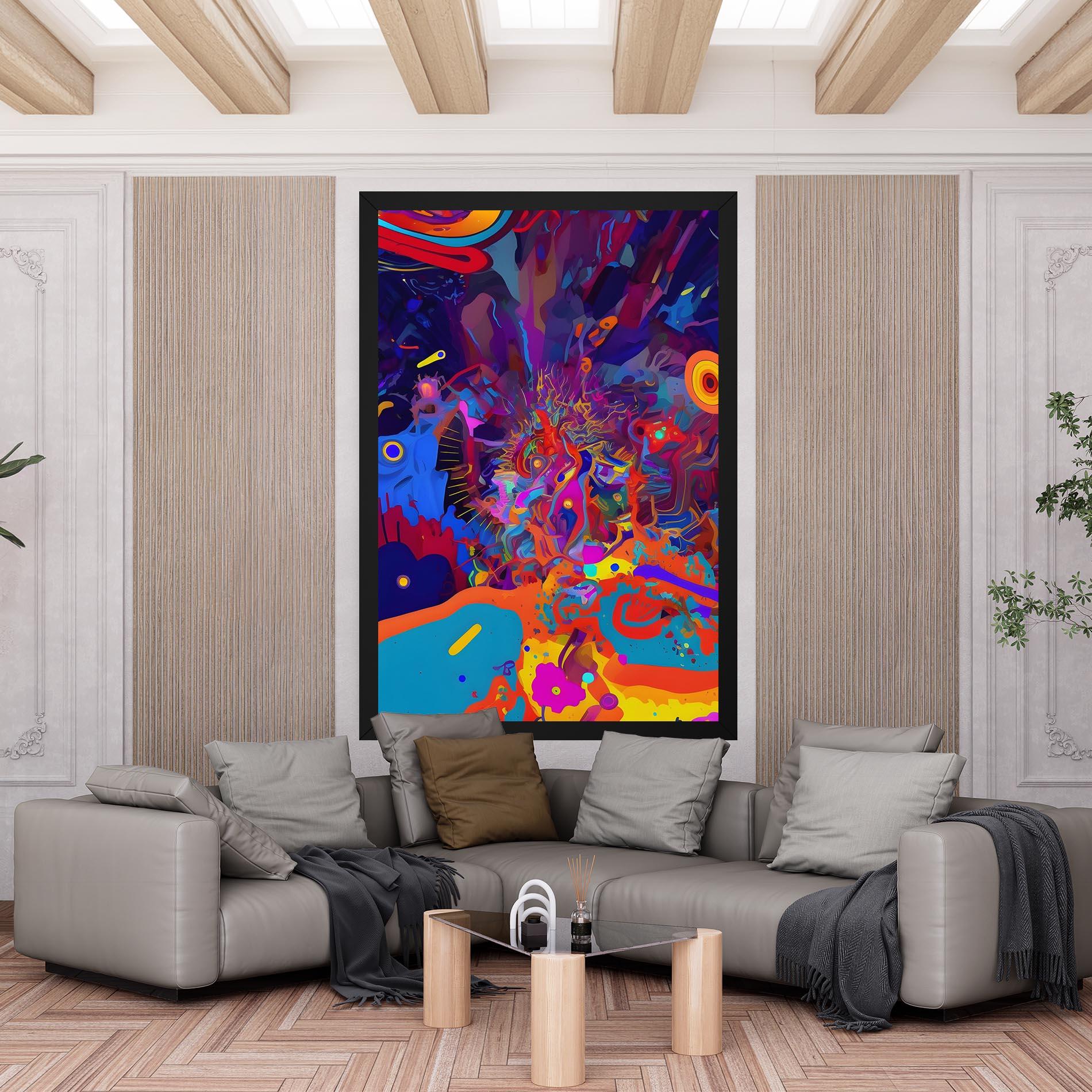 Картина на платно Abstract Color Work mockup 6