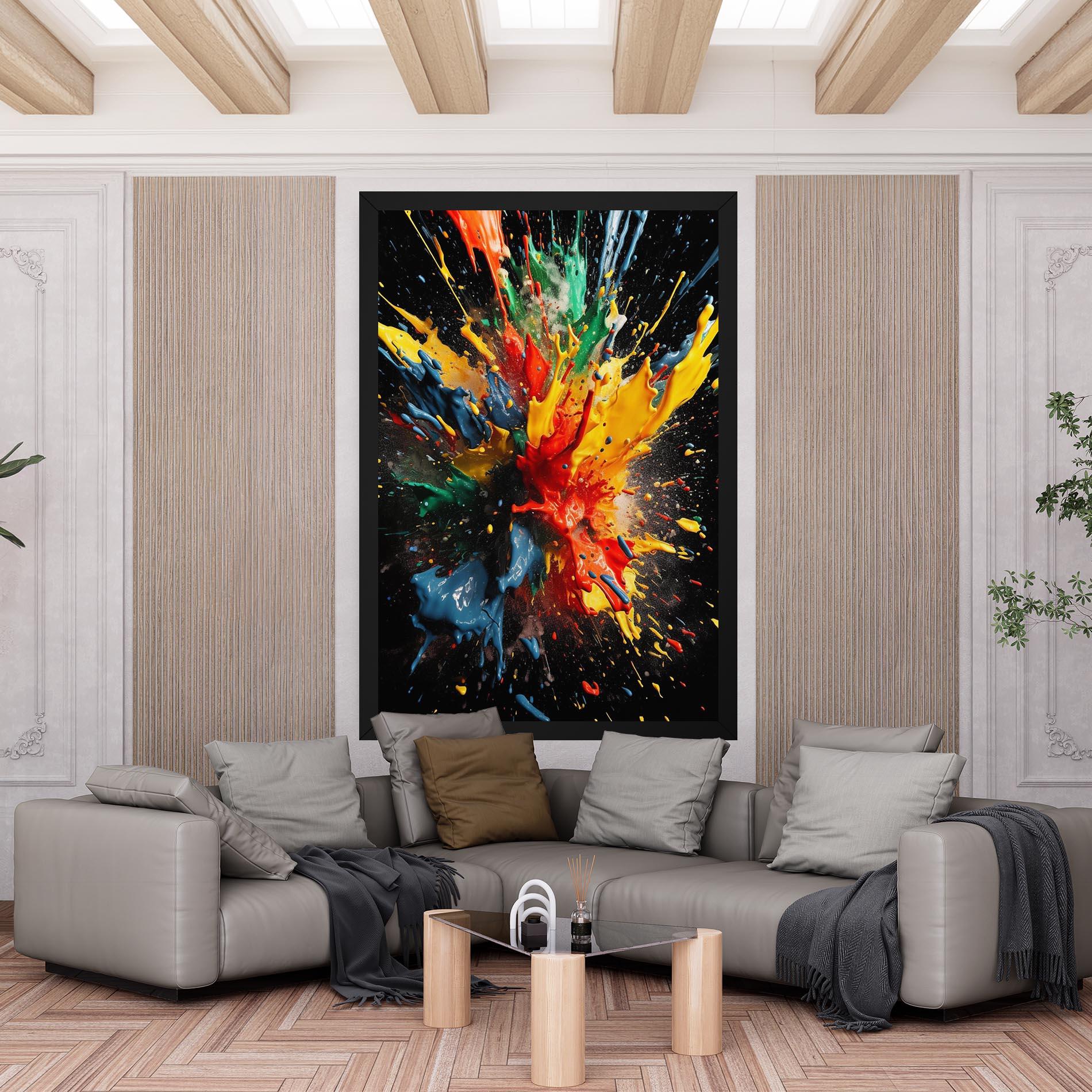 Картина на платно Floating Color Splash mockup 6