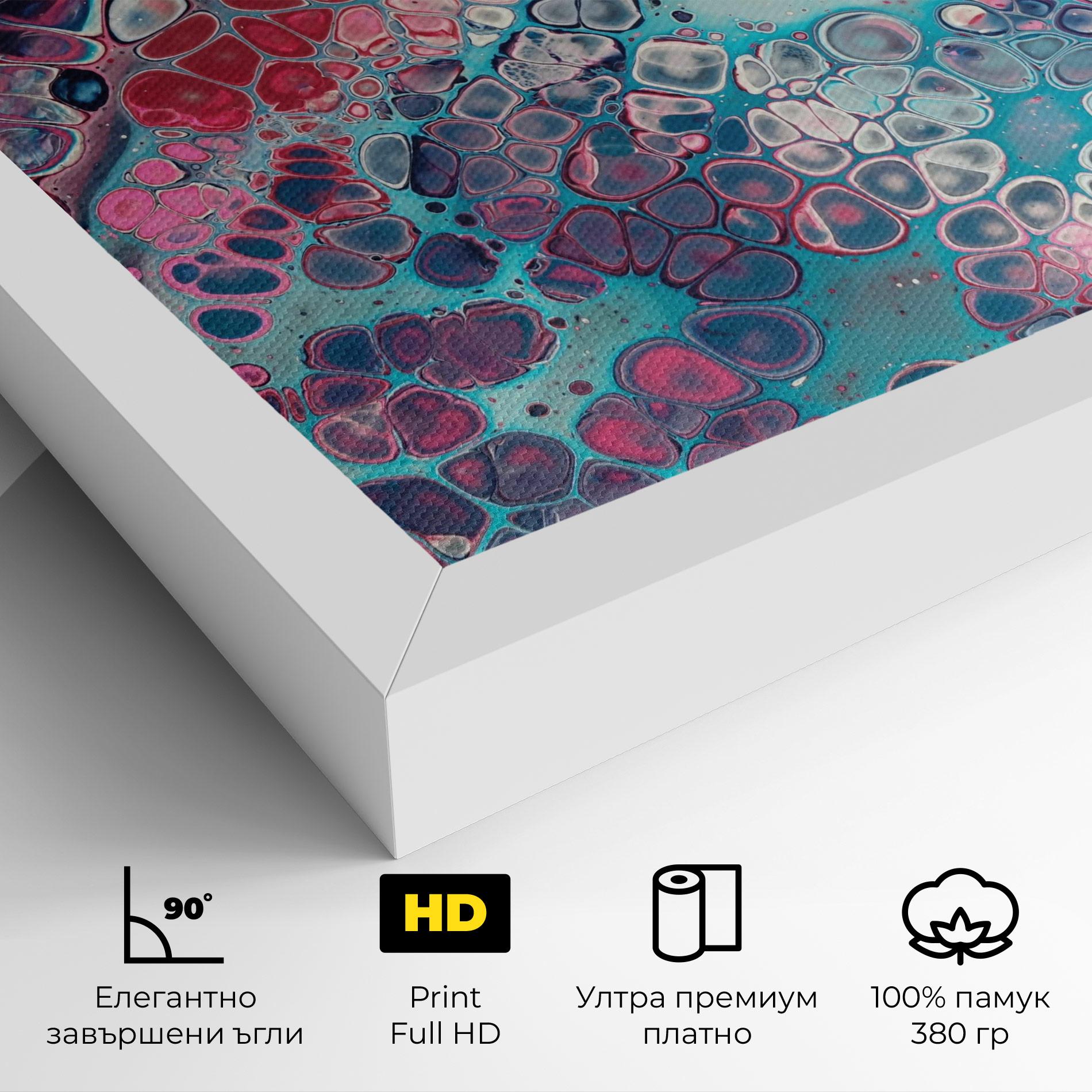 Картина на платно Abstract Blue Objects mockup 4