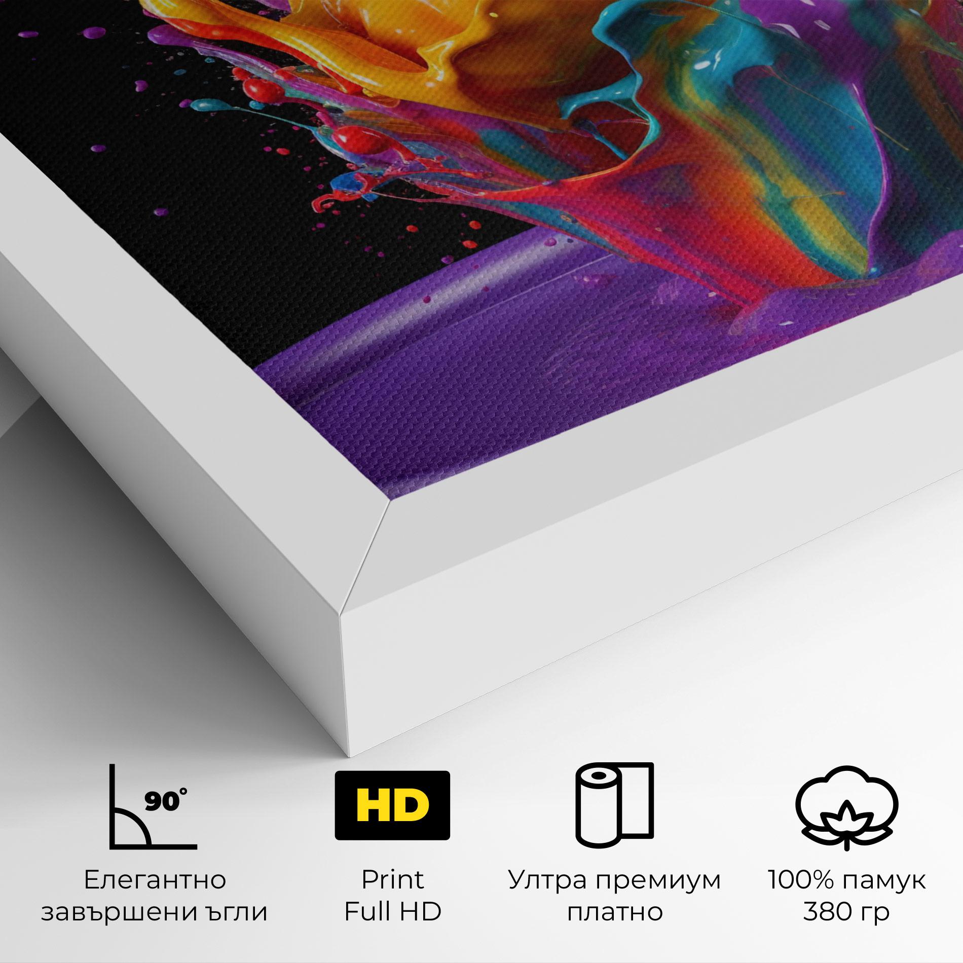 Картина на платно Brightly Color Splashing mockup 4