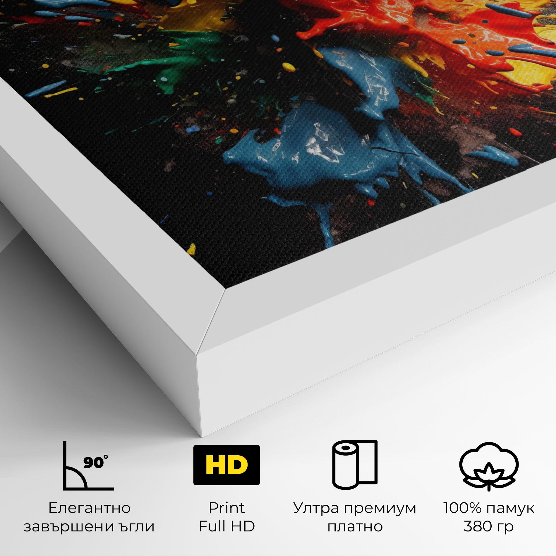 Картина на платно Floating Color Splash mockup 4