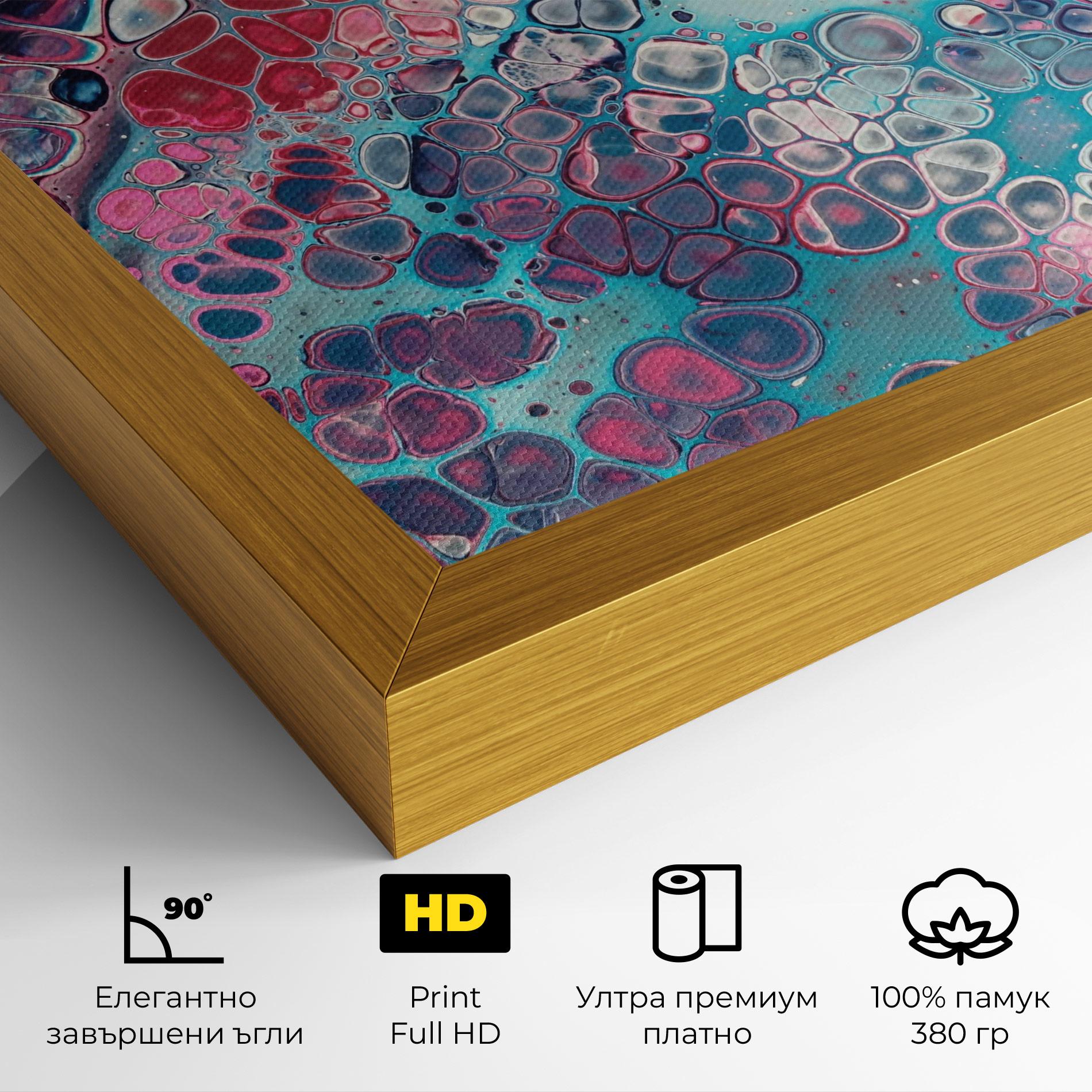 Картина на платно Abstract Blue Objects mockup 4