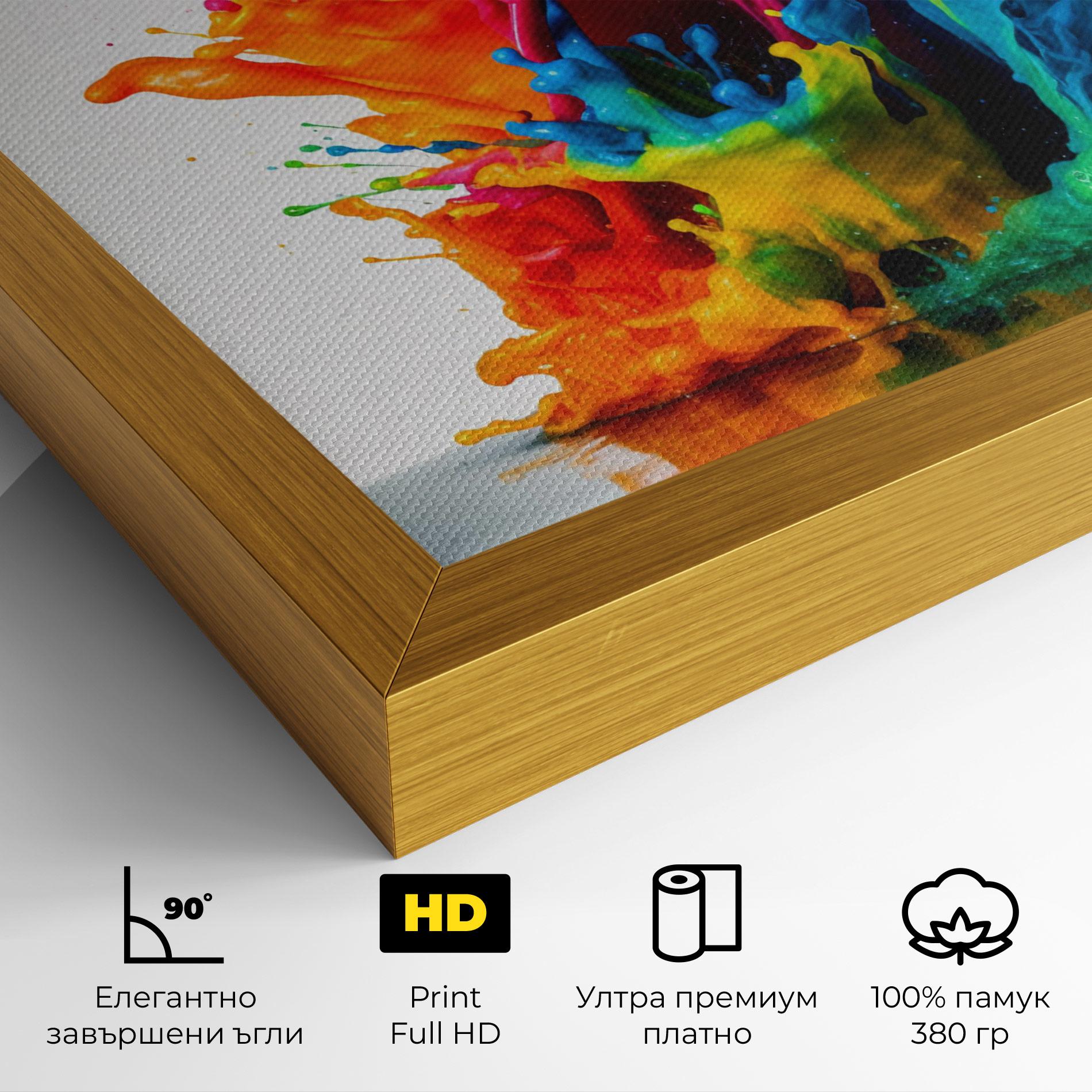 Картина на платно Colorful Explosion Paint mockup 4