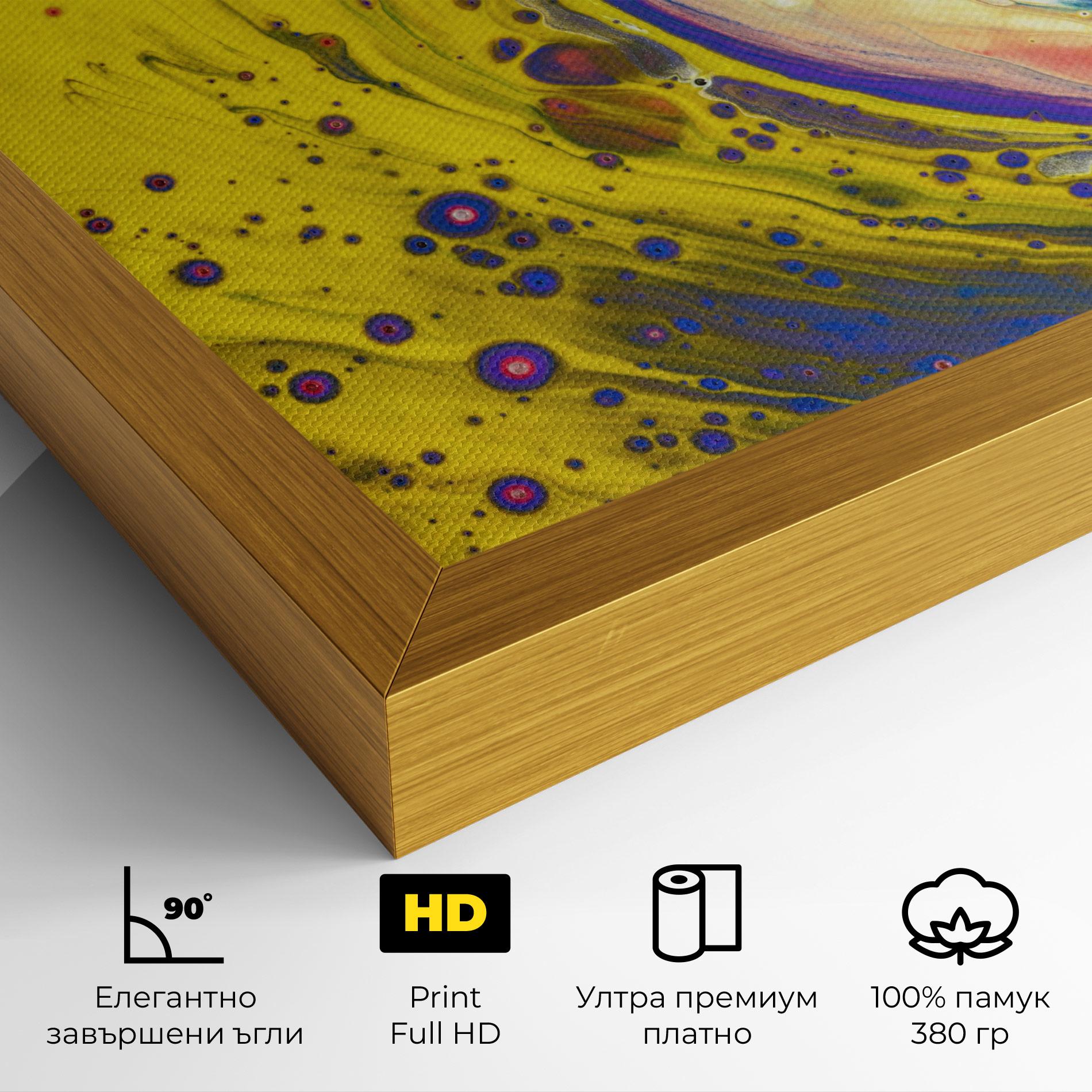 Картина на платно Colorful Liquid Marble mockup 4