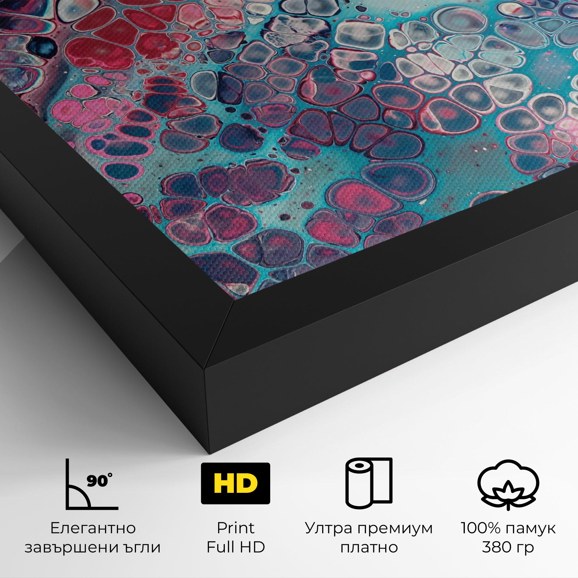 Картина на платно Abstract Blue Objects mockup 4