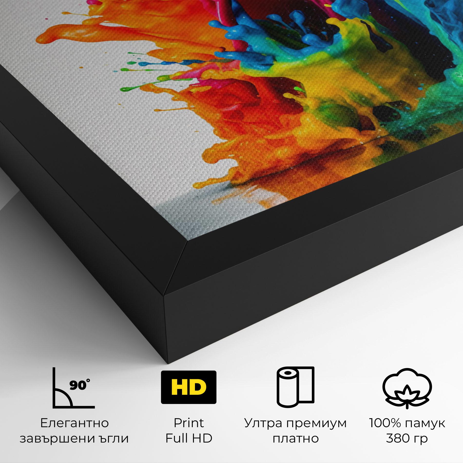 Картина на платно Colorful Explosion Paint mockup 4