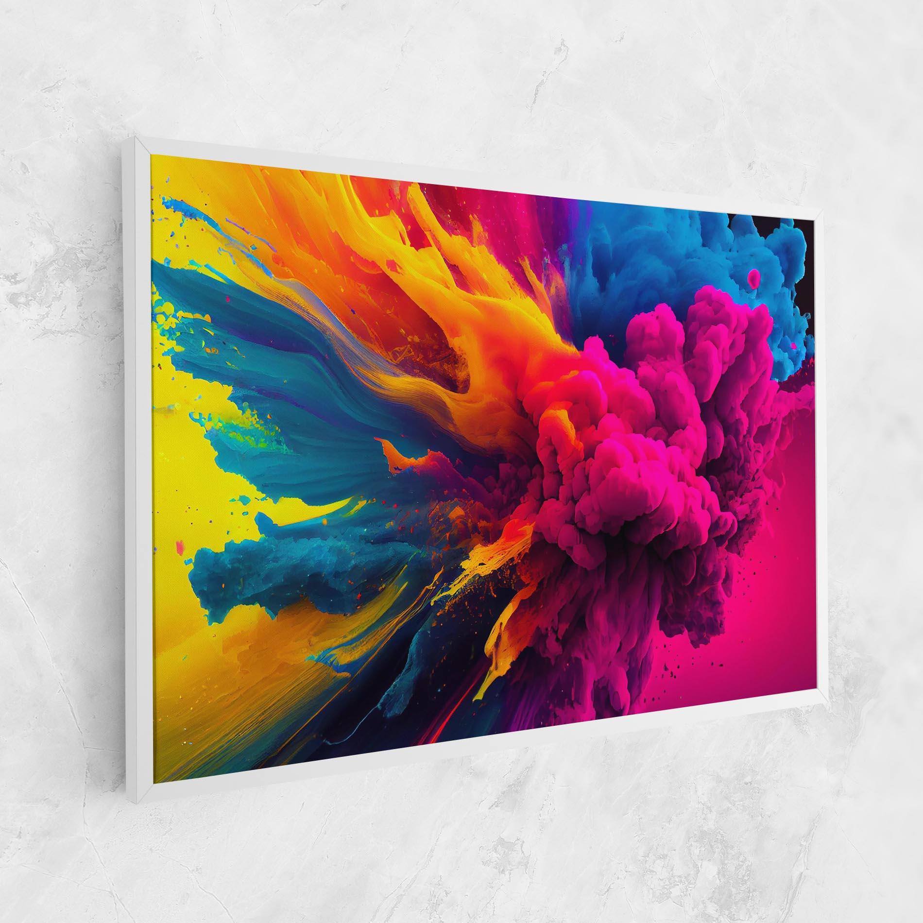 Картина на платно Colorful Paint Explosion mockup 1