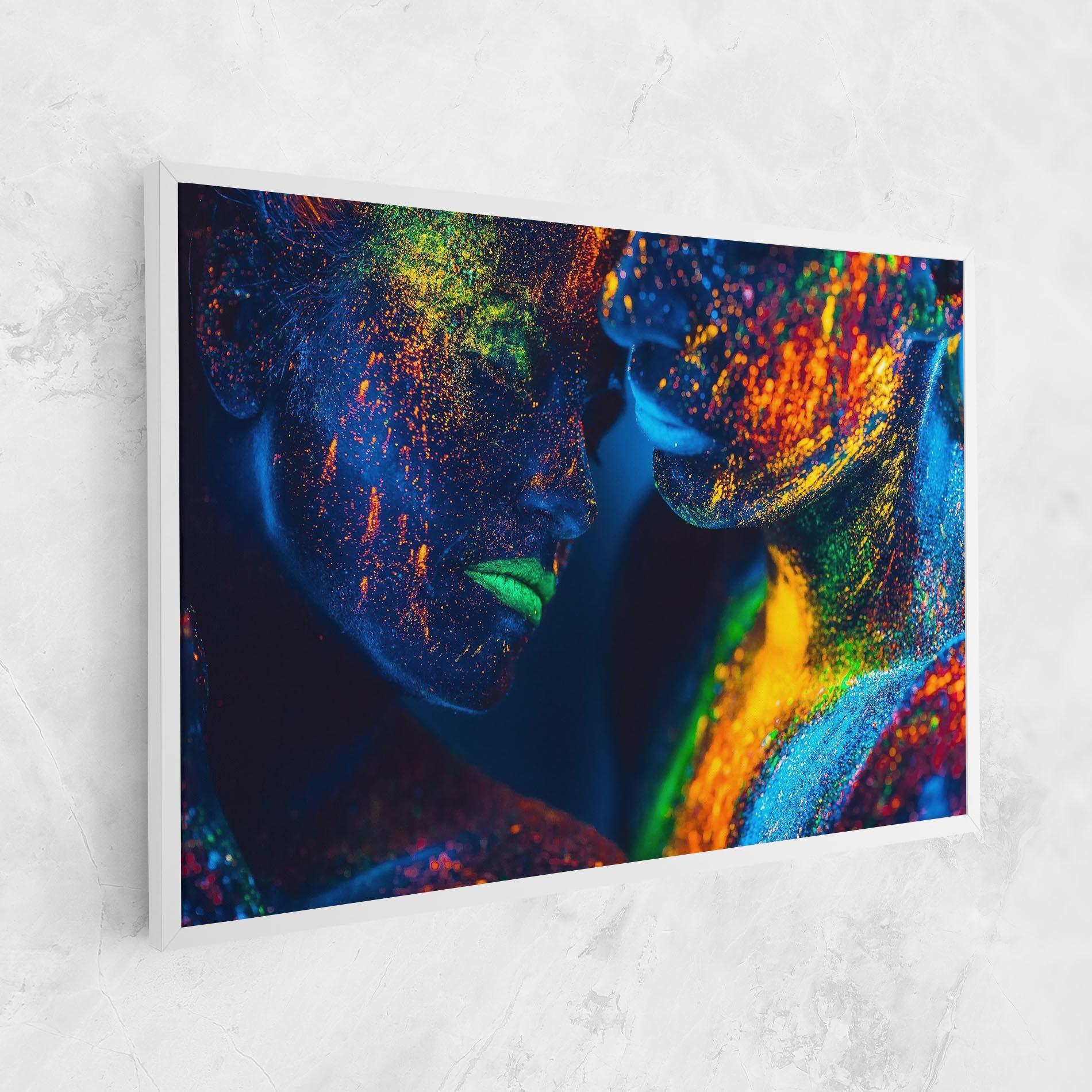 Картина на платно Fluorescent Green Lips mockup 1