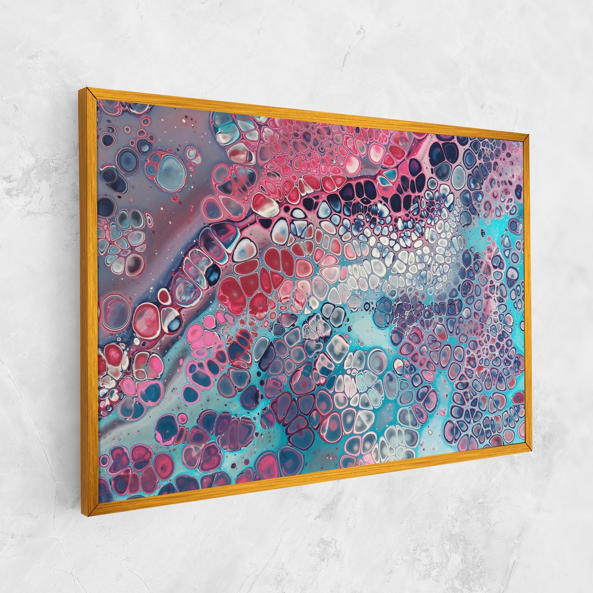 Картина на платно Abstract Blue Objects mockup 1