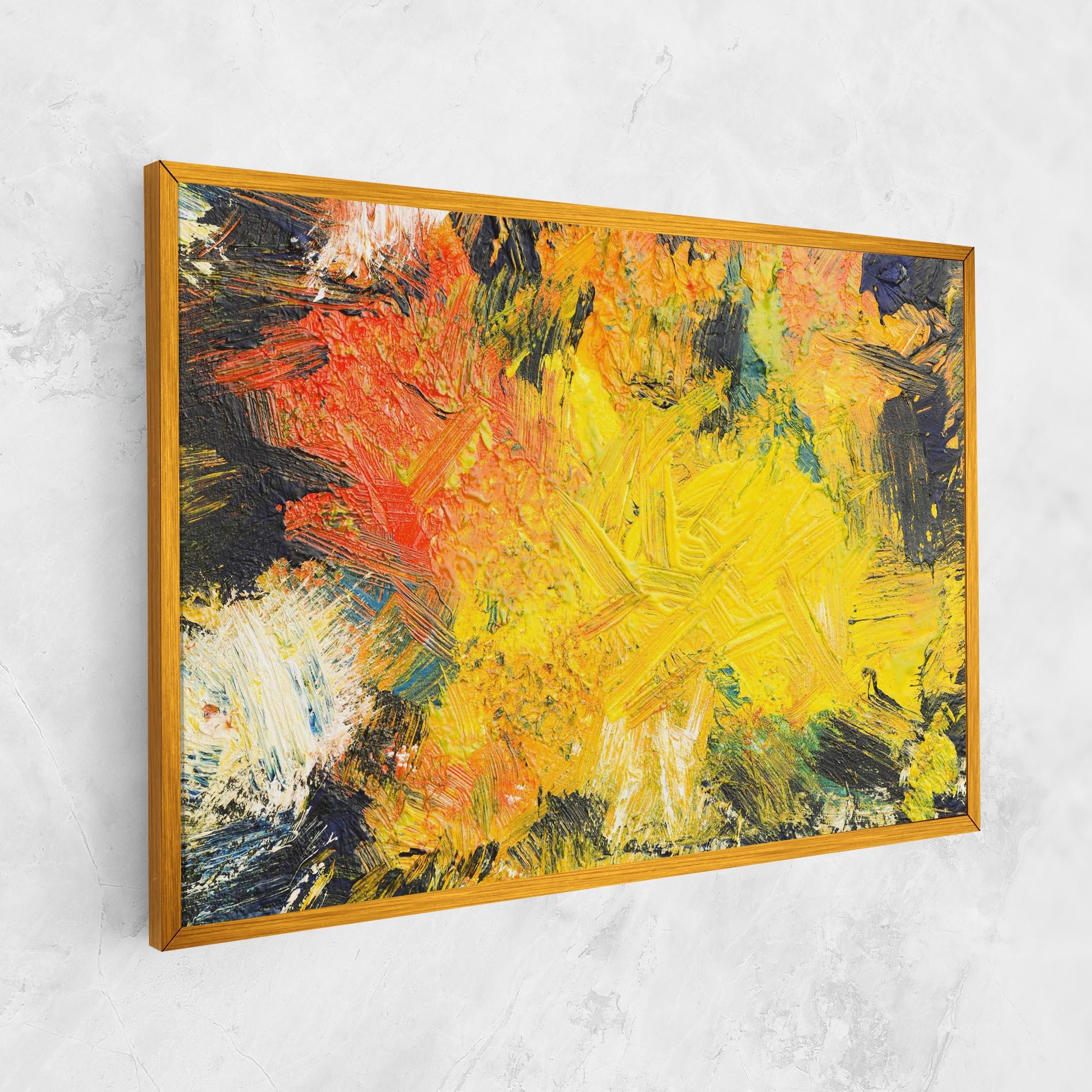 Картина на платно Artistic Yellow Painting mockup 1