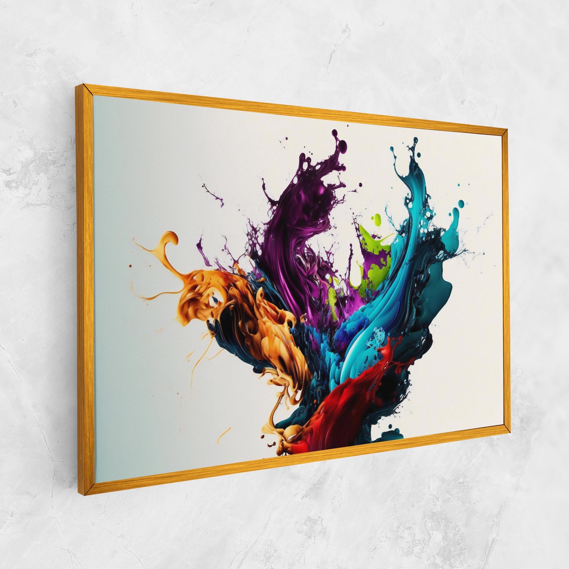 Картина на платно Dark Purple Splash mockup 1