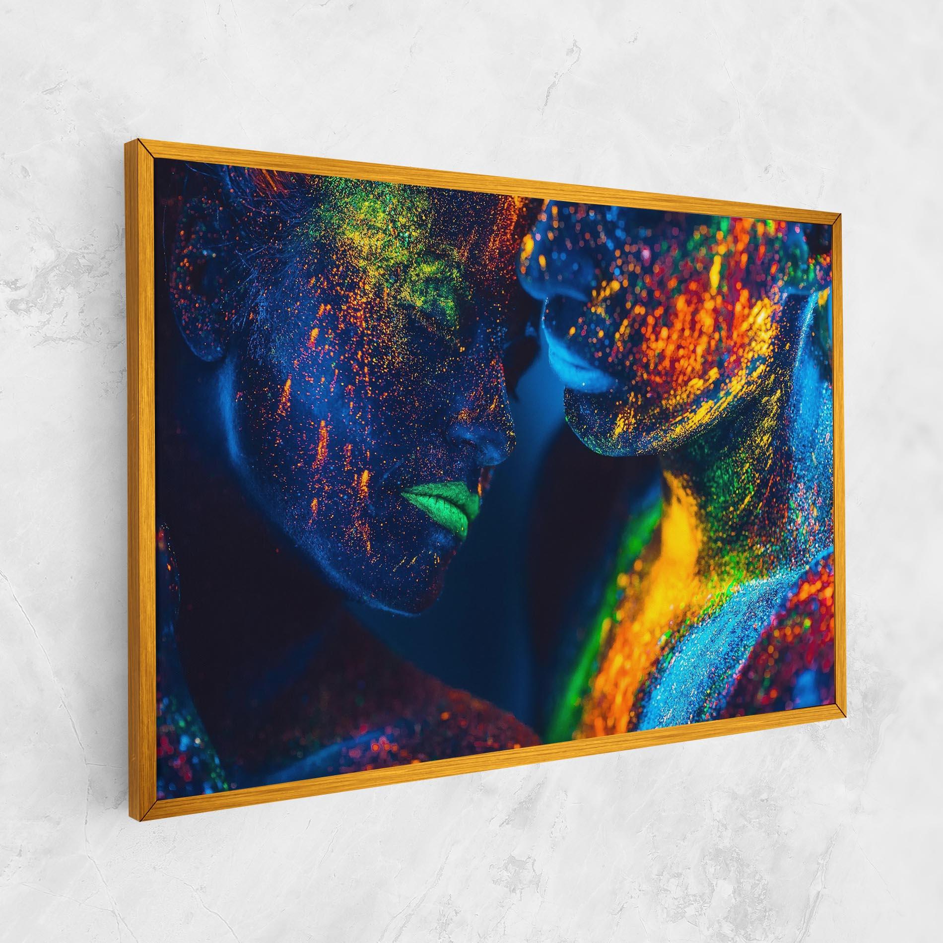 Картина на платно Fluorescent Green Lips mockup 1