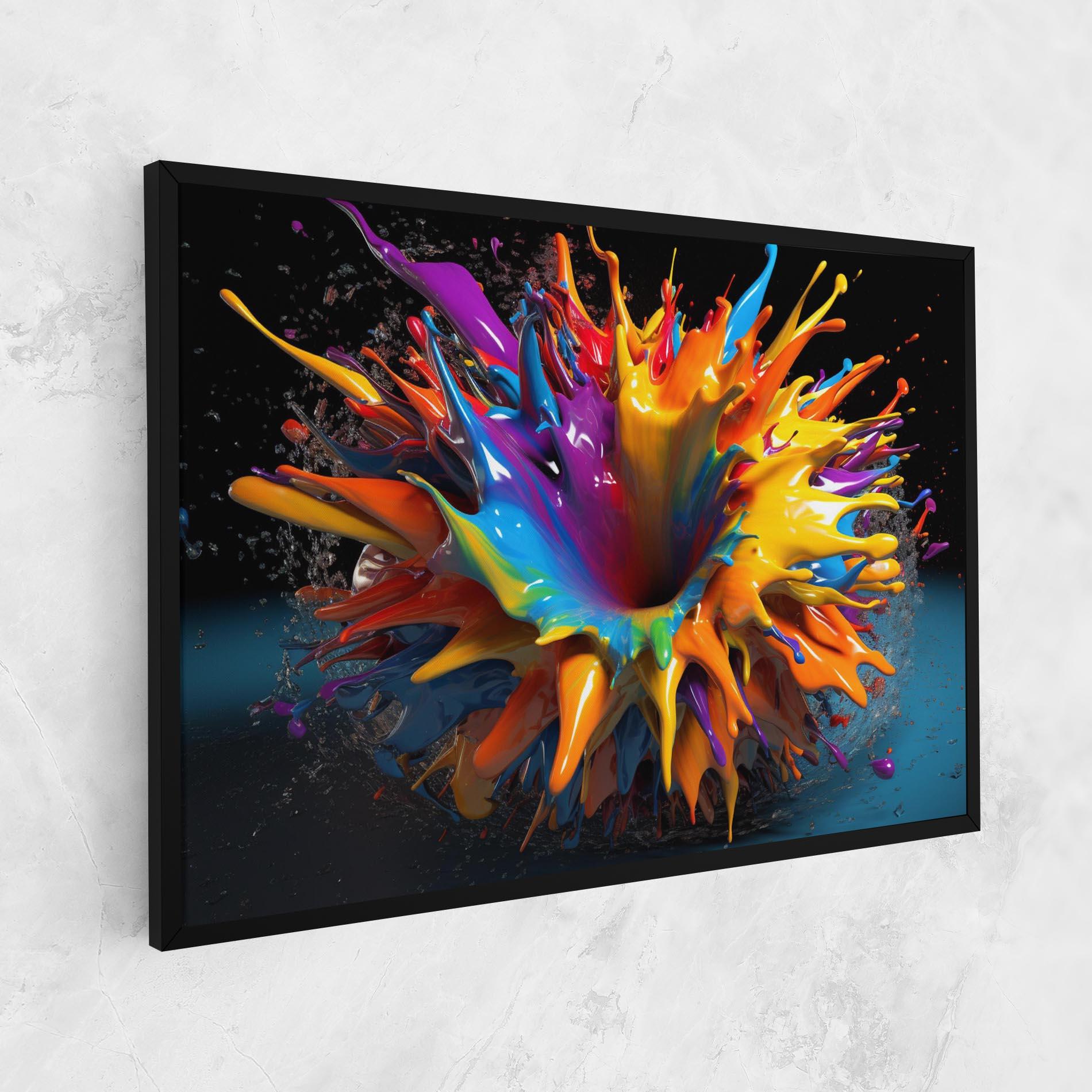 Картина на платно 3d Color Splash mockup 1