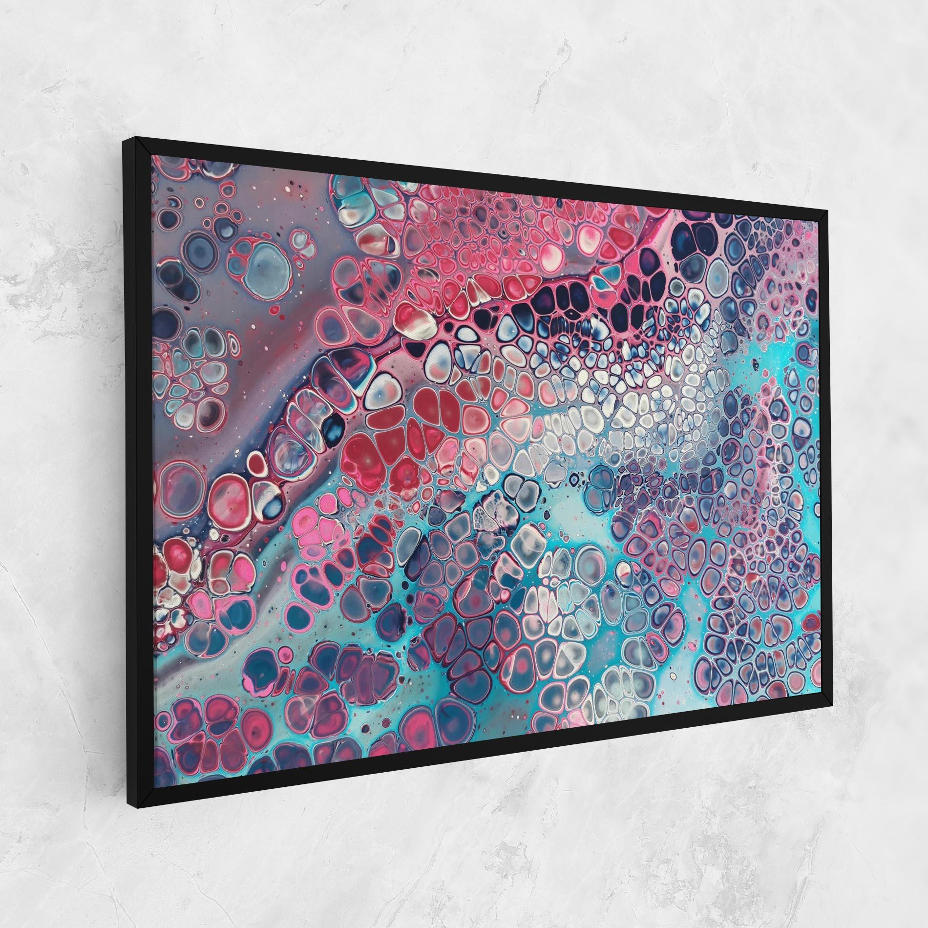 Картина на платно Abstract Blue Objects mockup 1