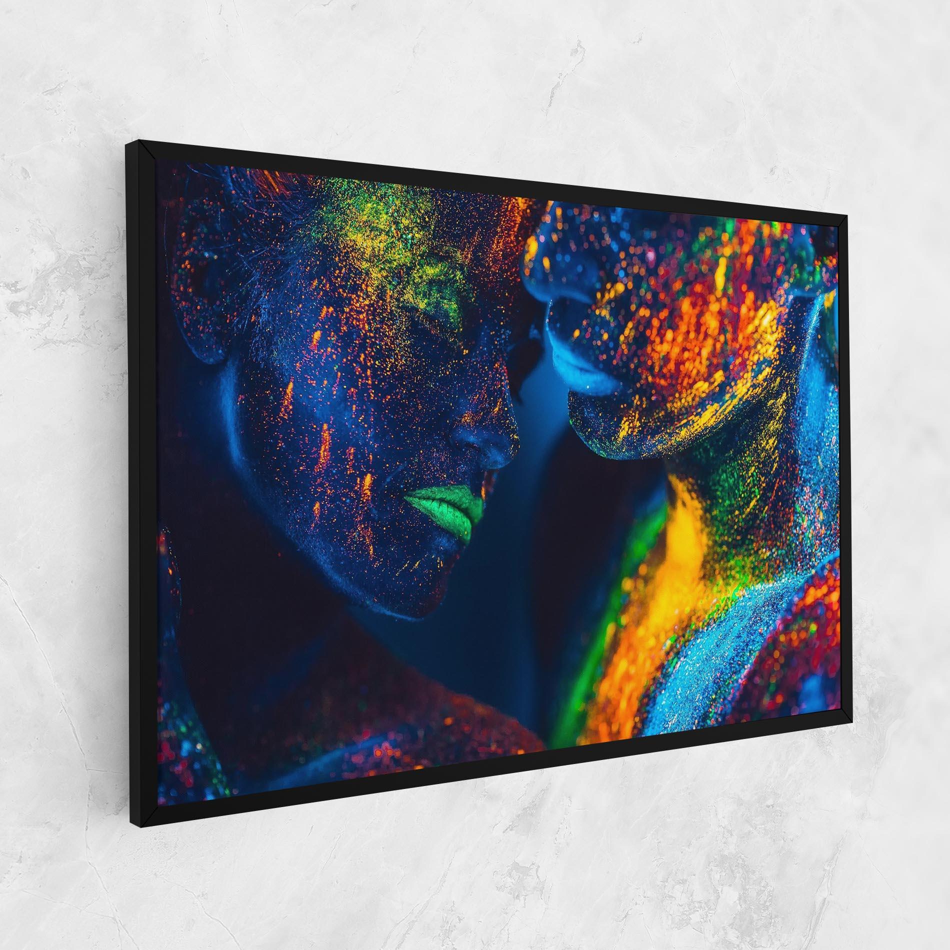 Картина на платно Fluorescent Green Lips mockup 1