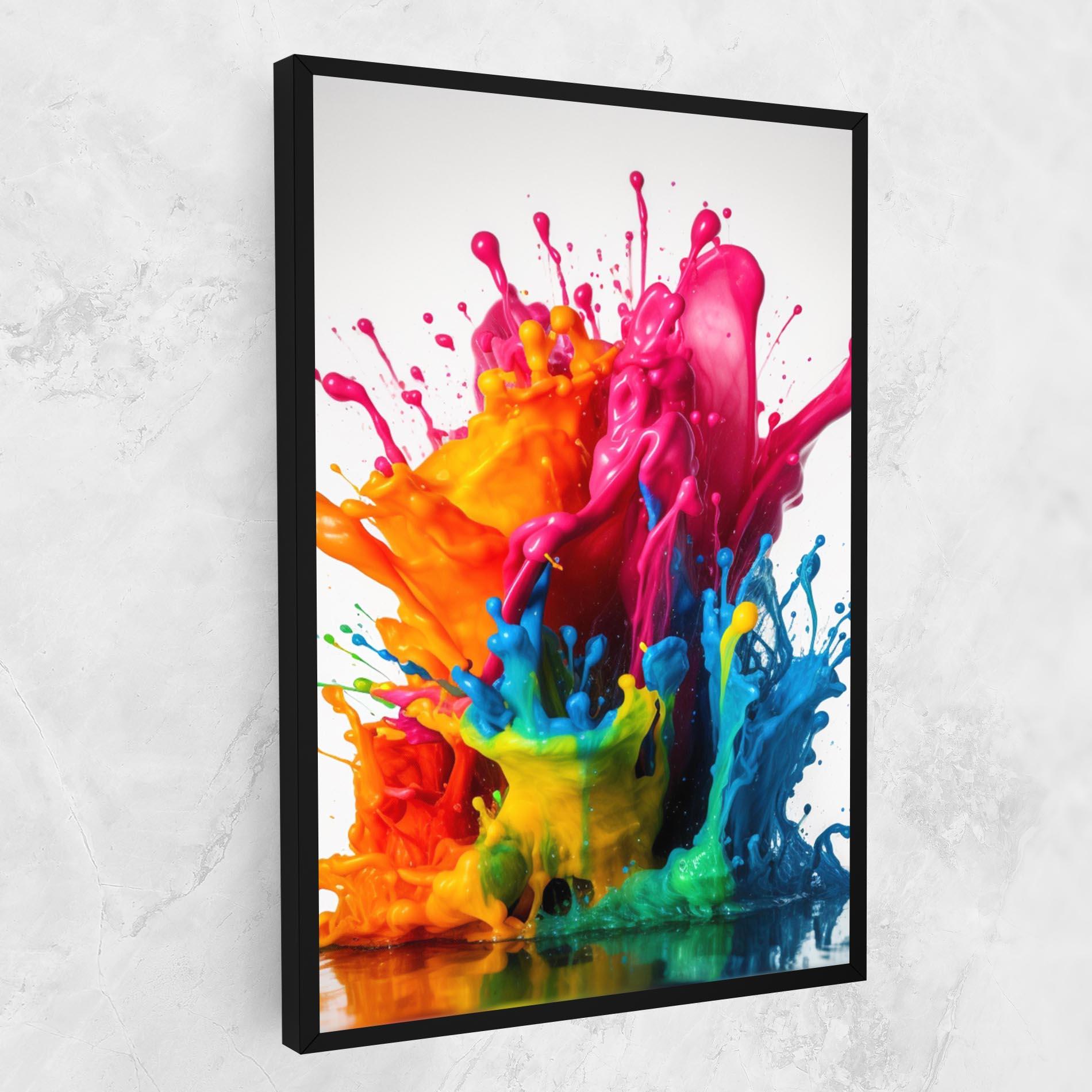 Картина на платно Colorful Explosion Paint mockup 1