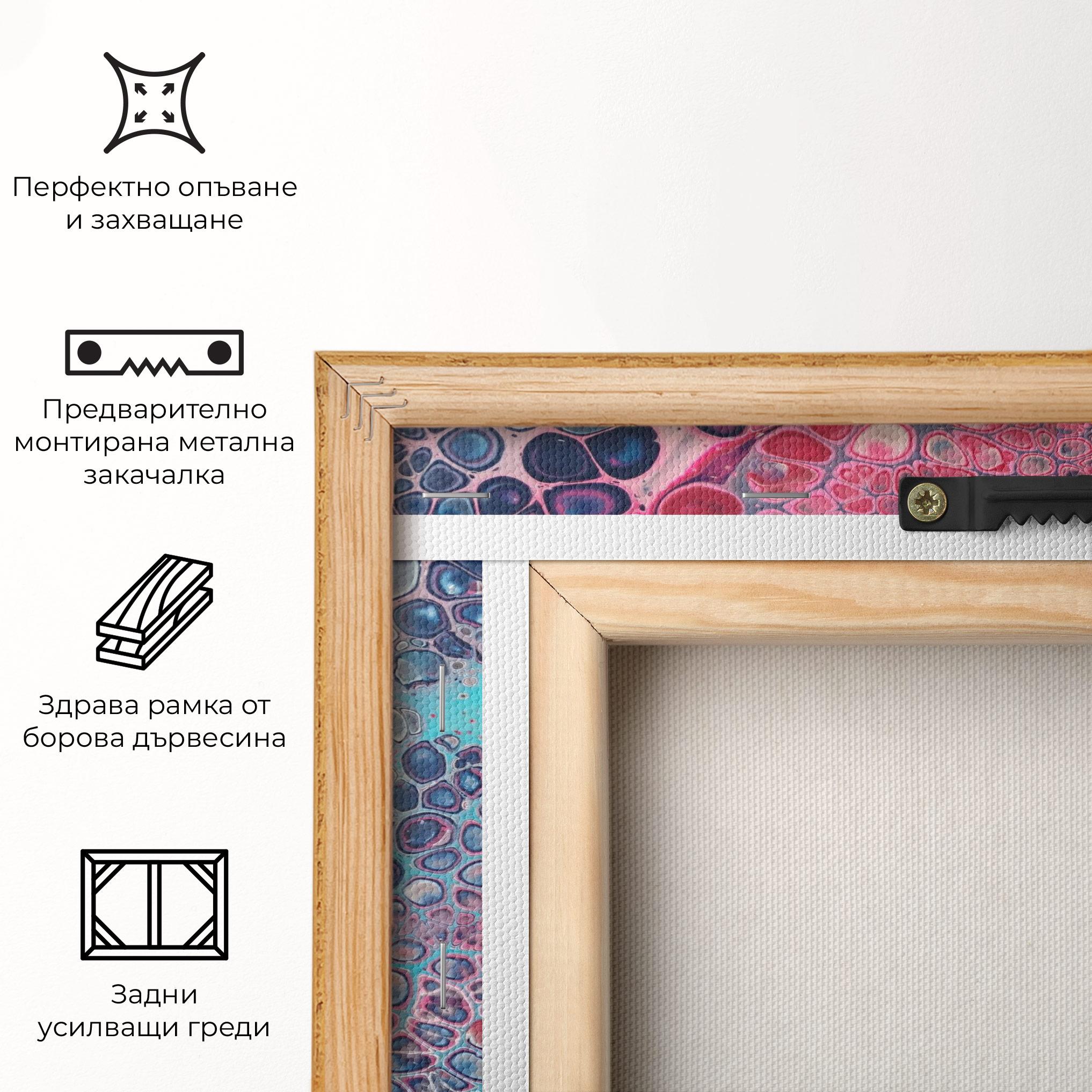 Картина на платно Abstract Blue Objects mockup 5
