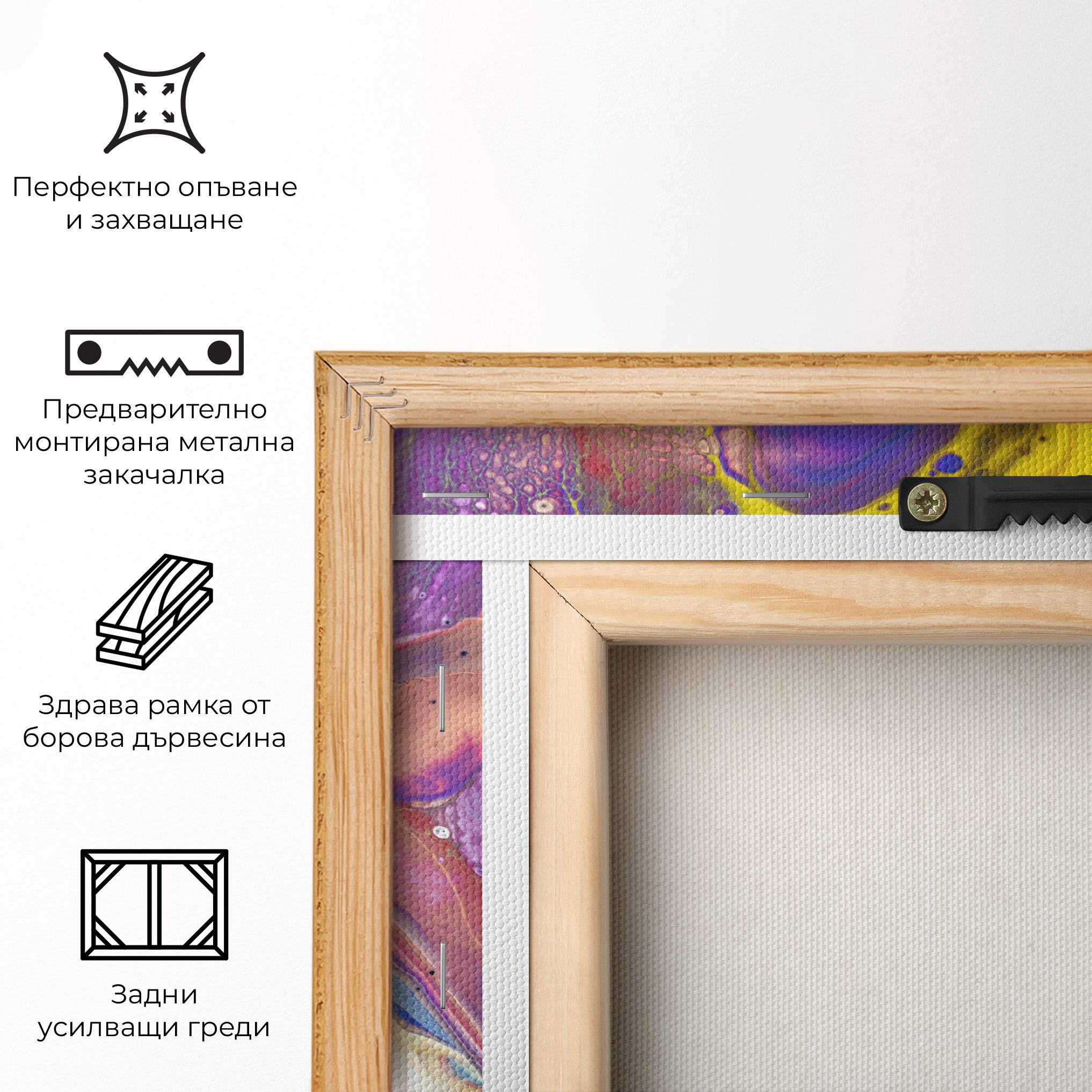 Картина на платно Colorful Liquid Marble mockup 5