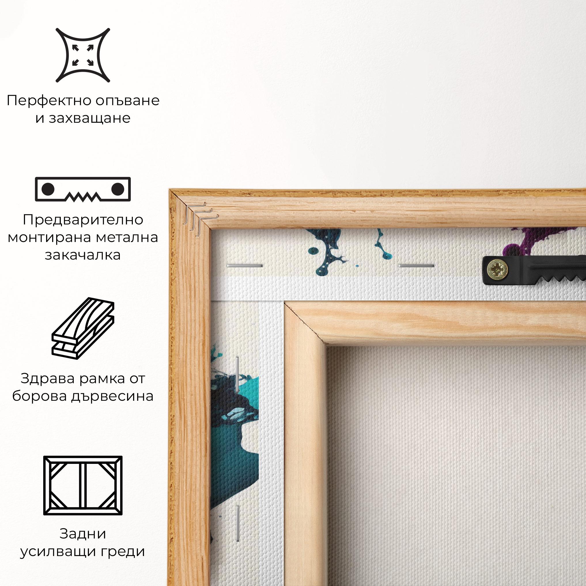 Картина на платно Dark Purple Splash mockup 5