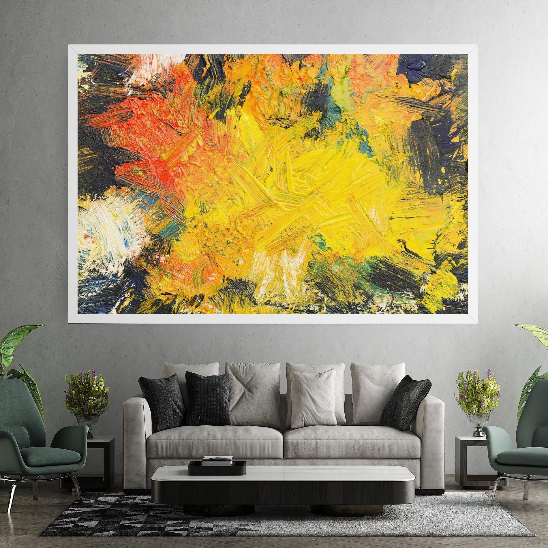 Картина на платно Artistic Yellow Painting mockup 7
