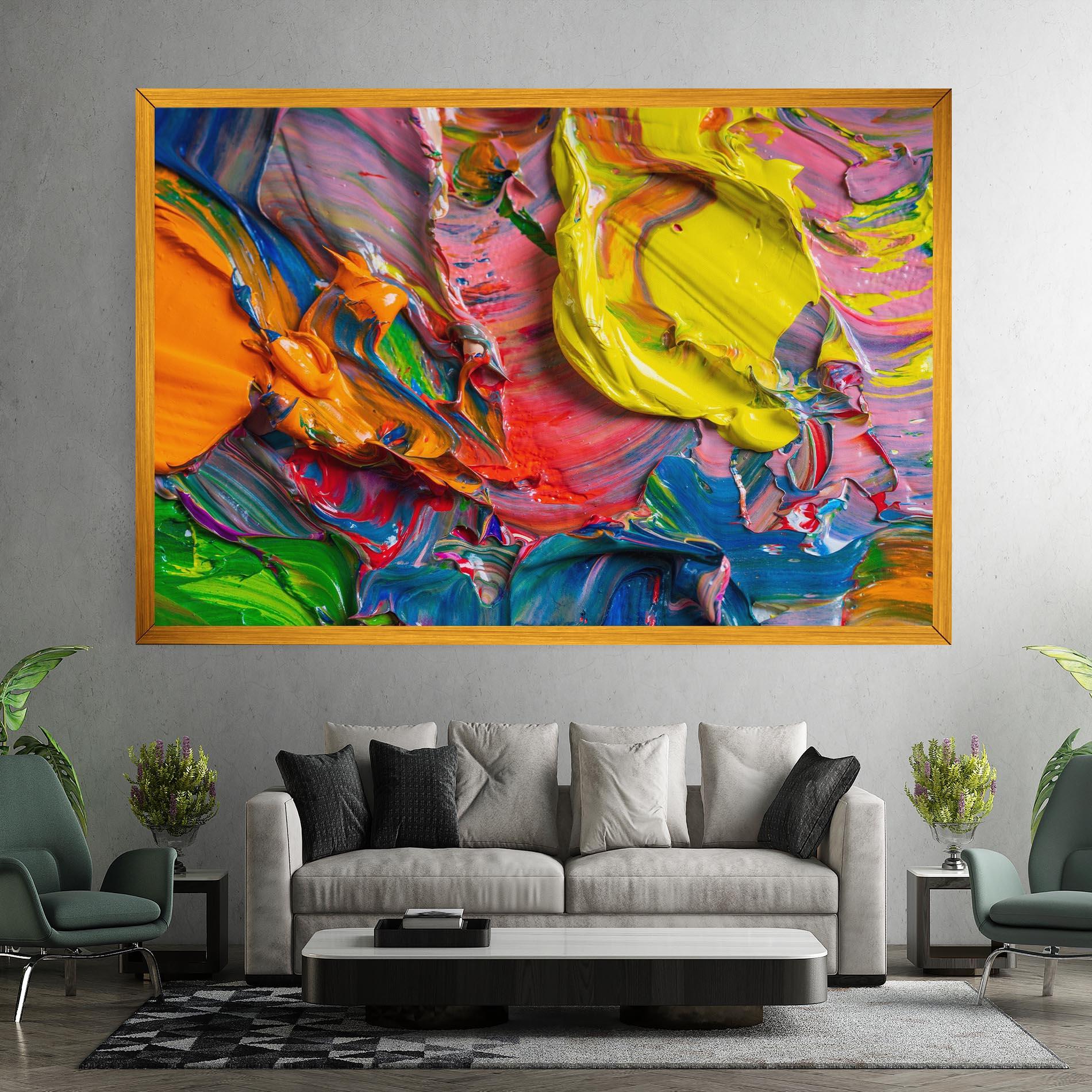 Картина на платно Bright Oil Colors mockup 7