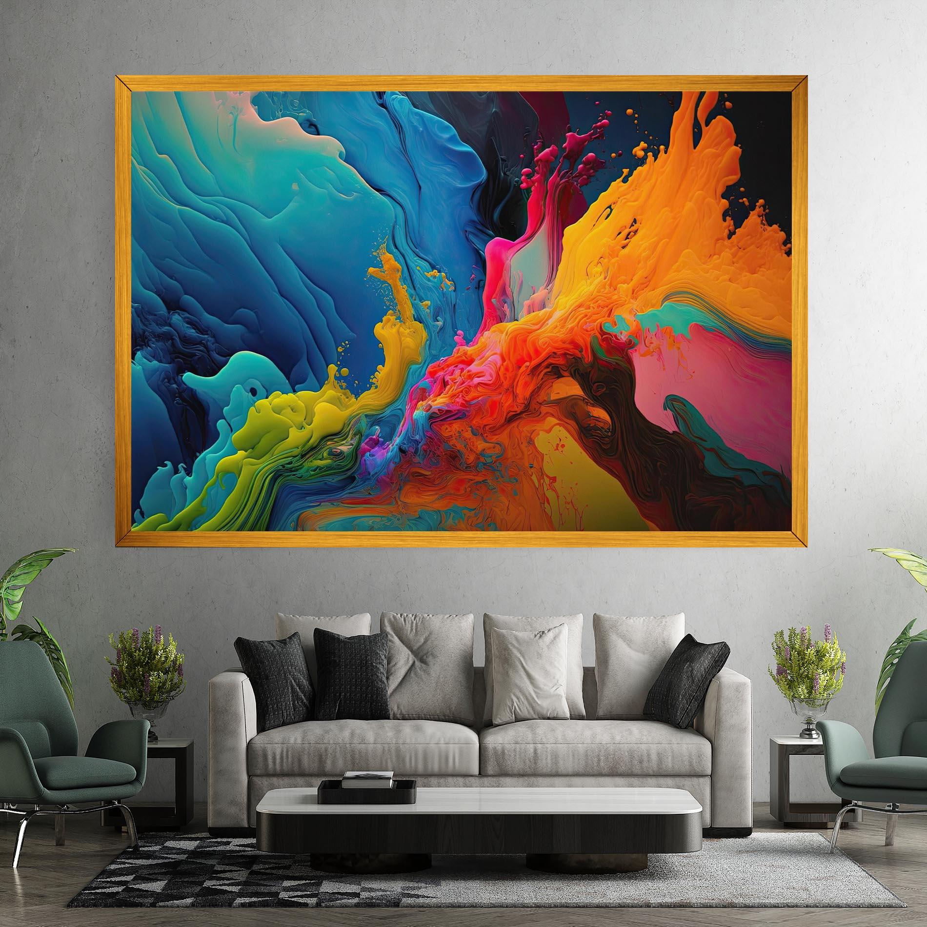 Картина на платно Color Floating mockup 7