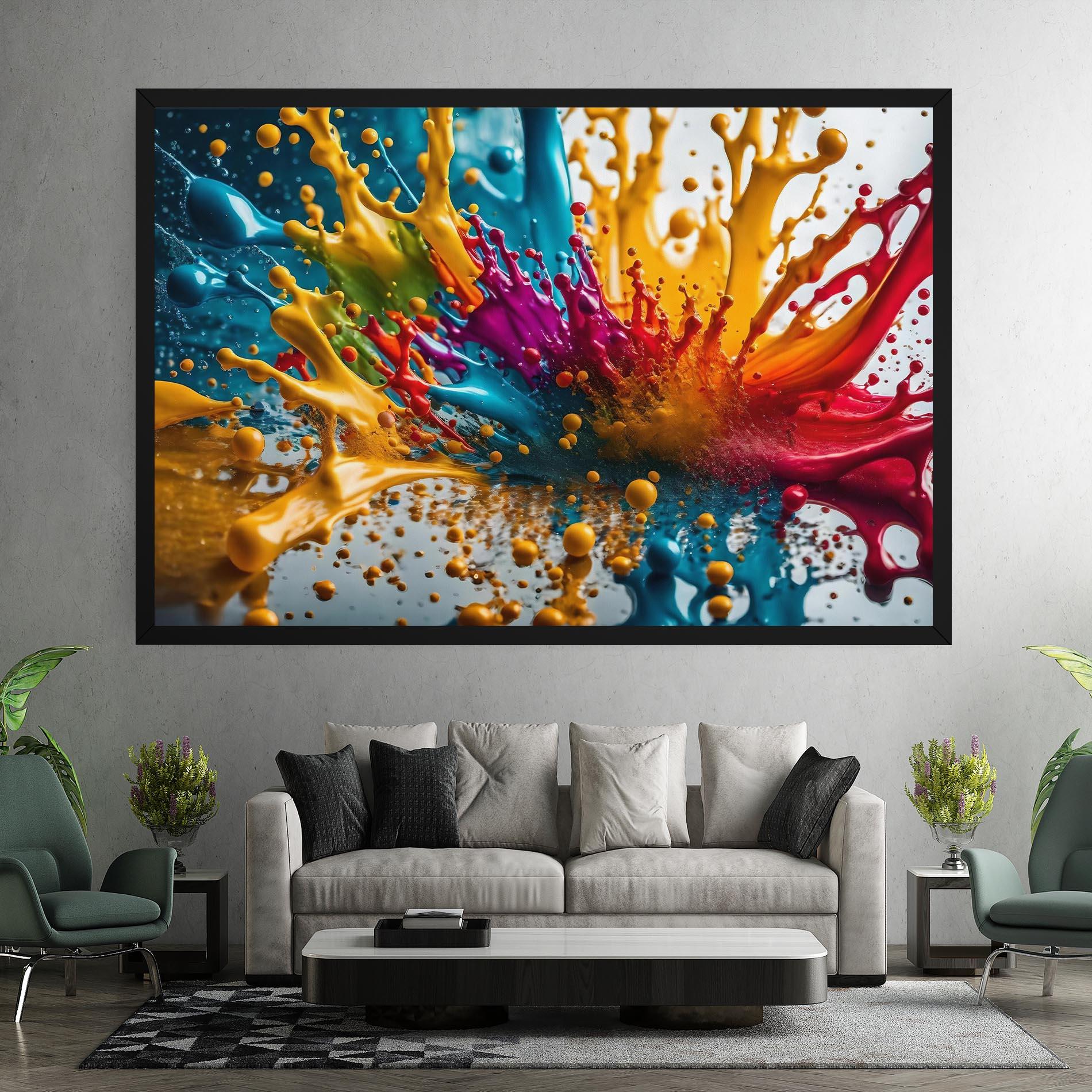 Картина на платно Colorful Water Splash mockup 7