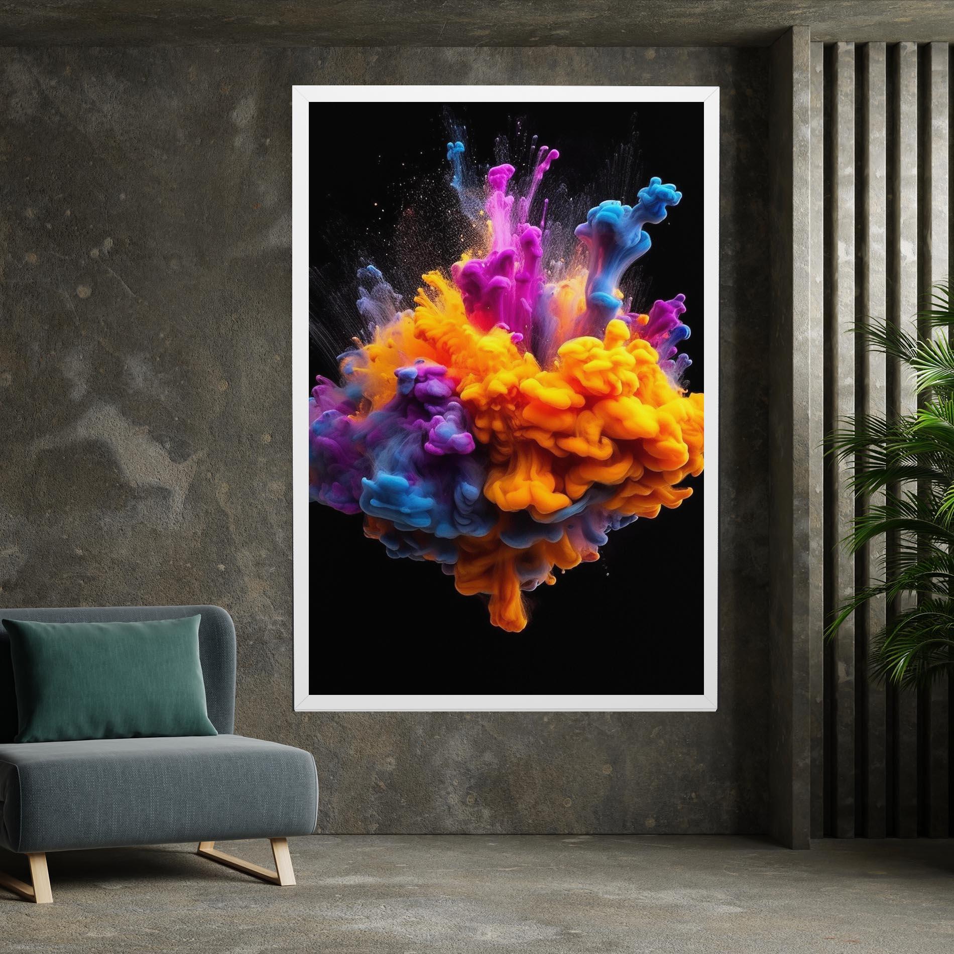 Картина на платно Colorful Cloud Liquid mockup 7