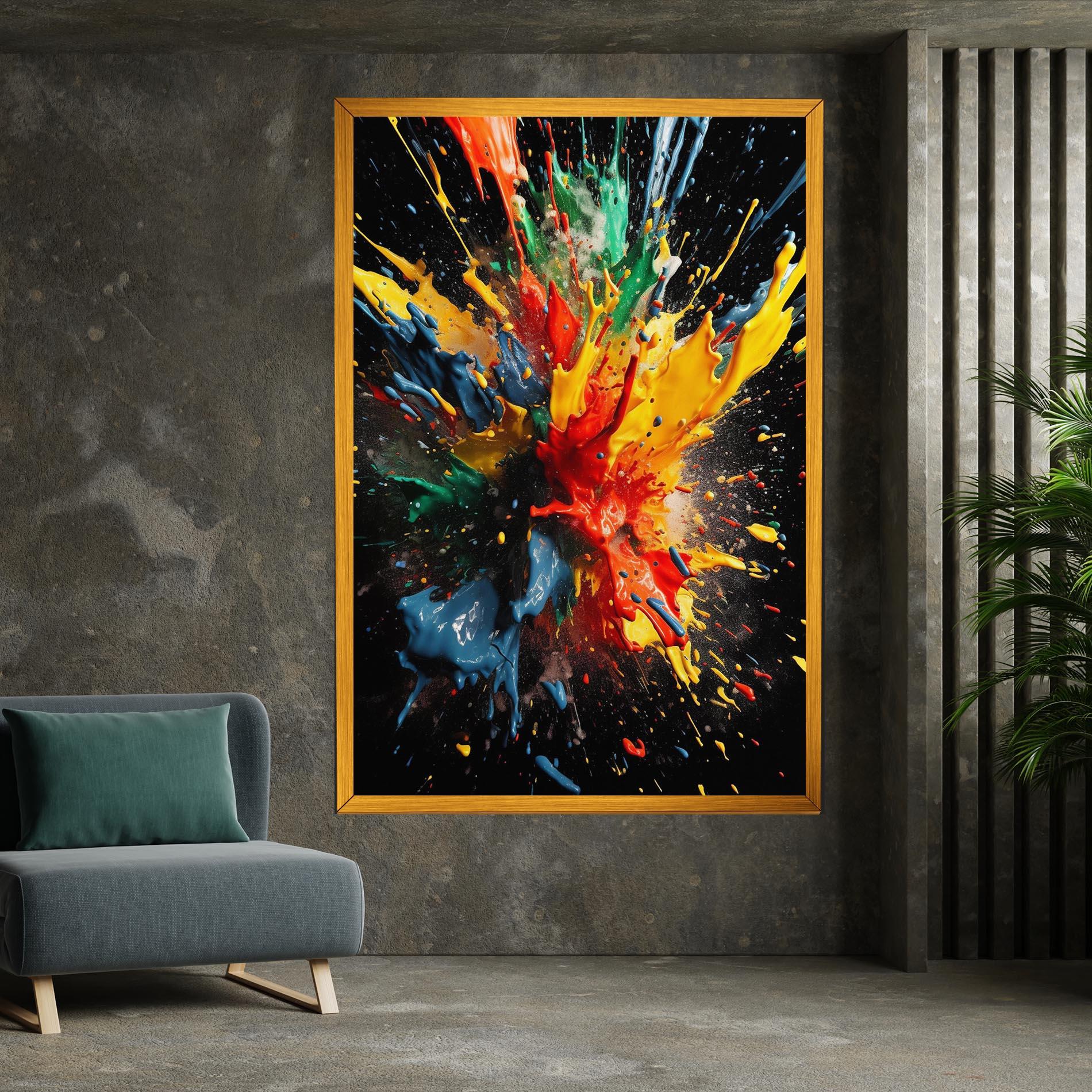 Картина на платно Floating Color Splash mockup 7