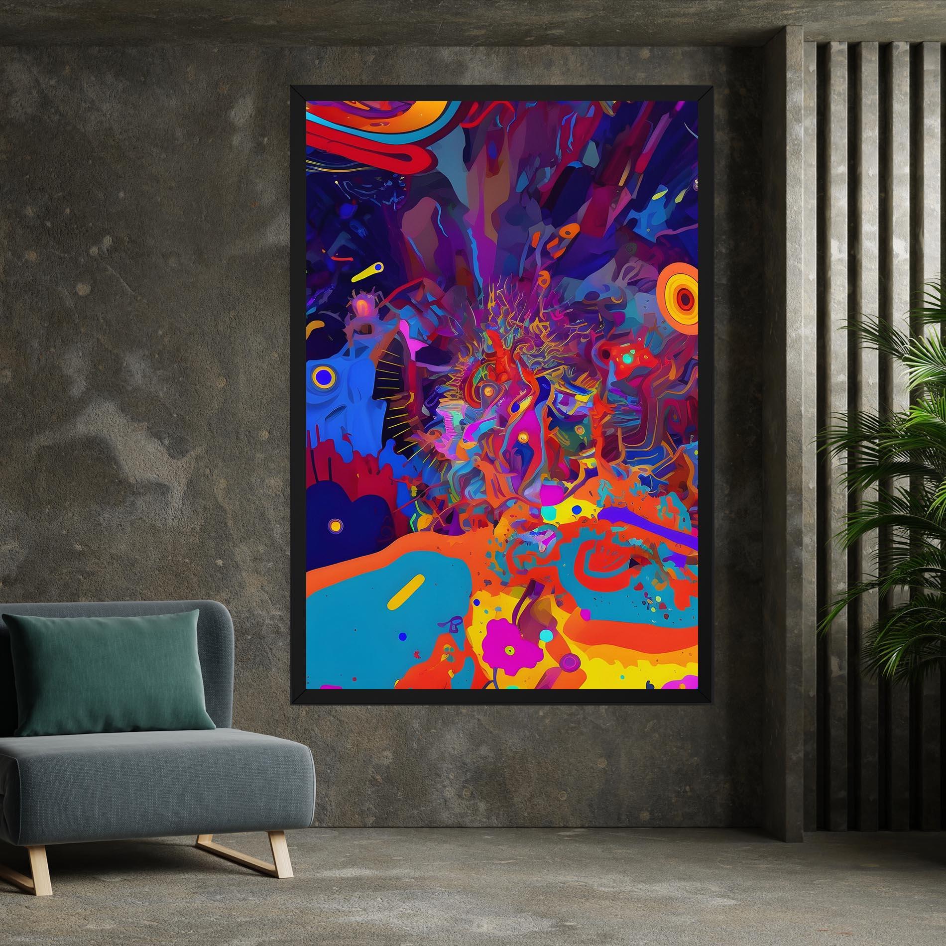 Картина на платно Abstract Color Work mockup 7