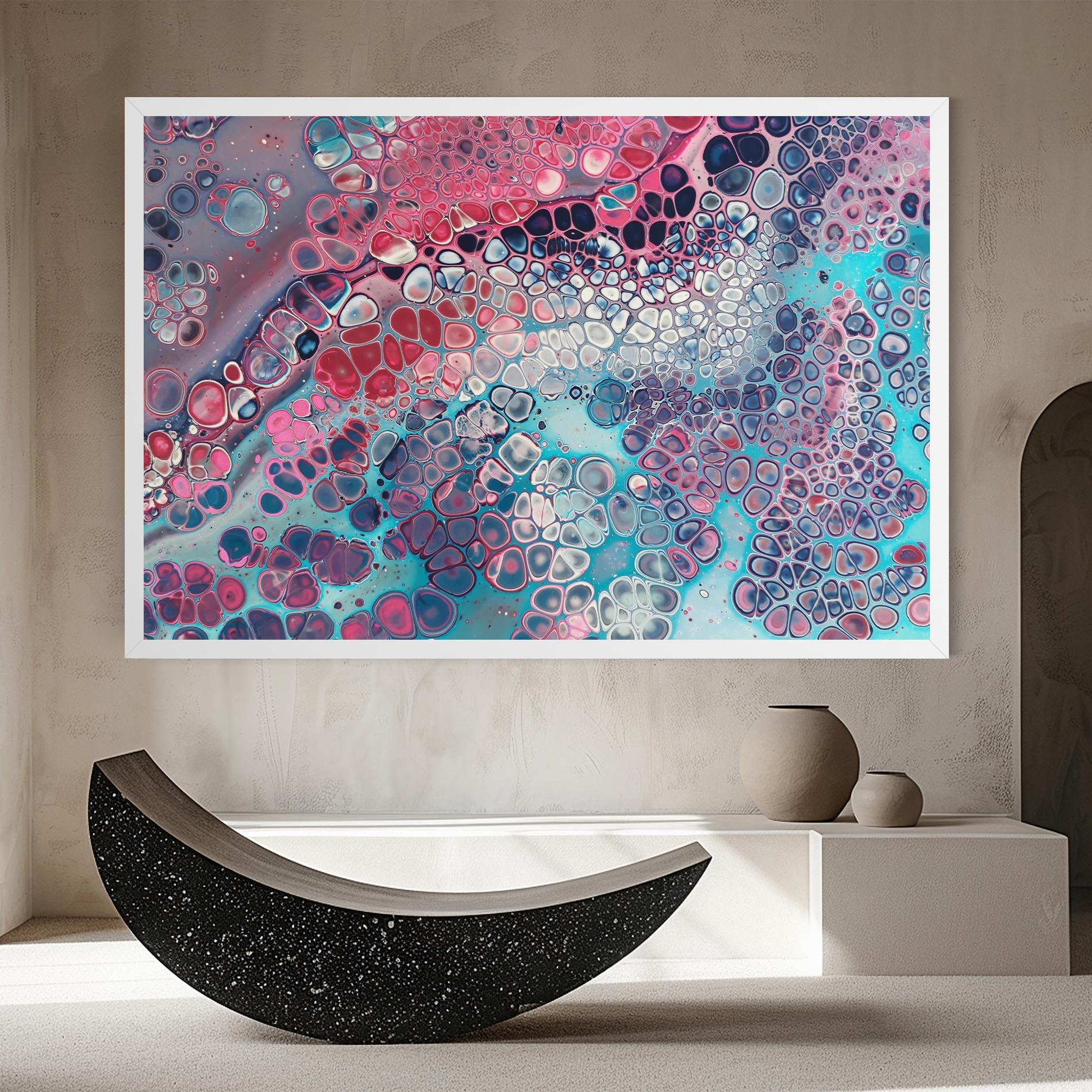 Картина на платно Abstract Blue Objects mockup 8