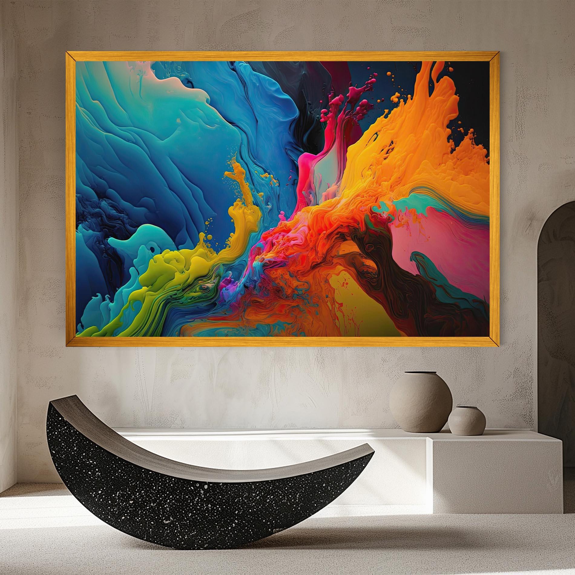 Картина на платно Color Floating mockup 8